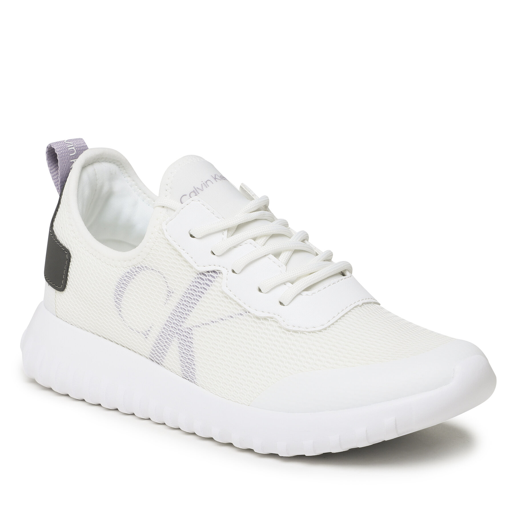 Sneakers Calvin Klein Jeans Sporty Runner Eva Slipon Wn YW0YW00687 White/Lavender Aura 0K4