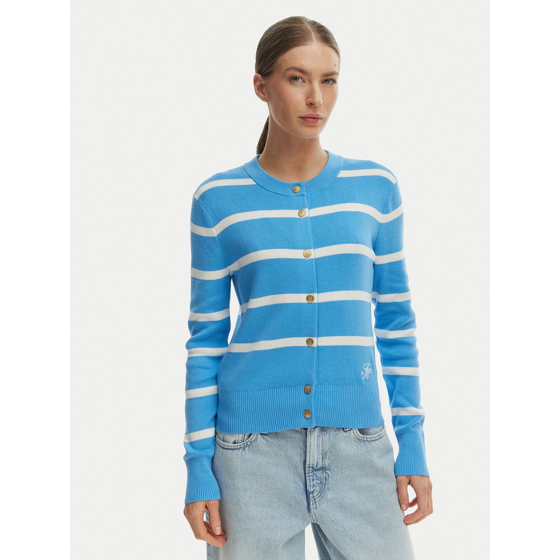Tommy Hilfiger Strickjacke WW0WW49617 Blau Regular Fit
