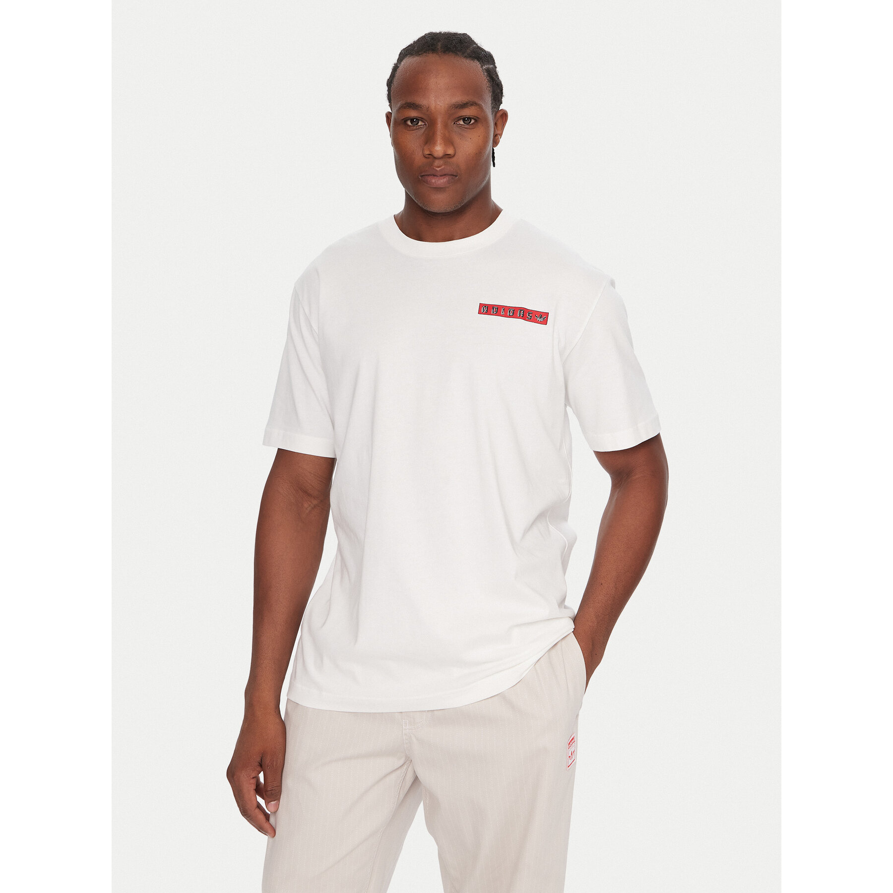 adidas T-Shirt Graphic JX3094 Λευκό Regular Fit