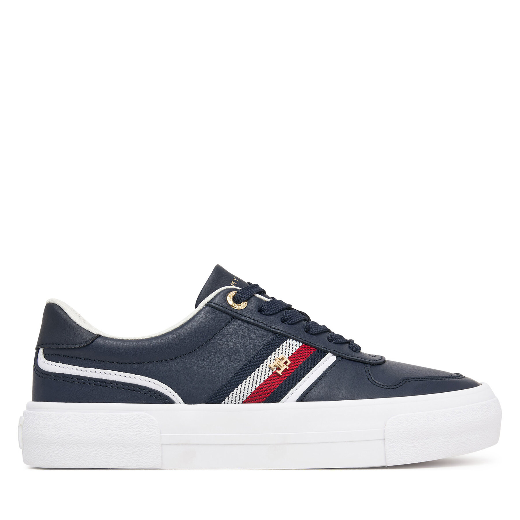 Сникърси Tommy Hilfiger Th Platform Vulc Leather FW0FW09603 Тъмносин