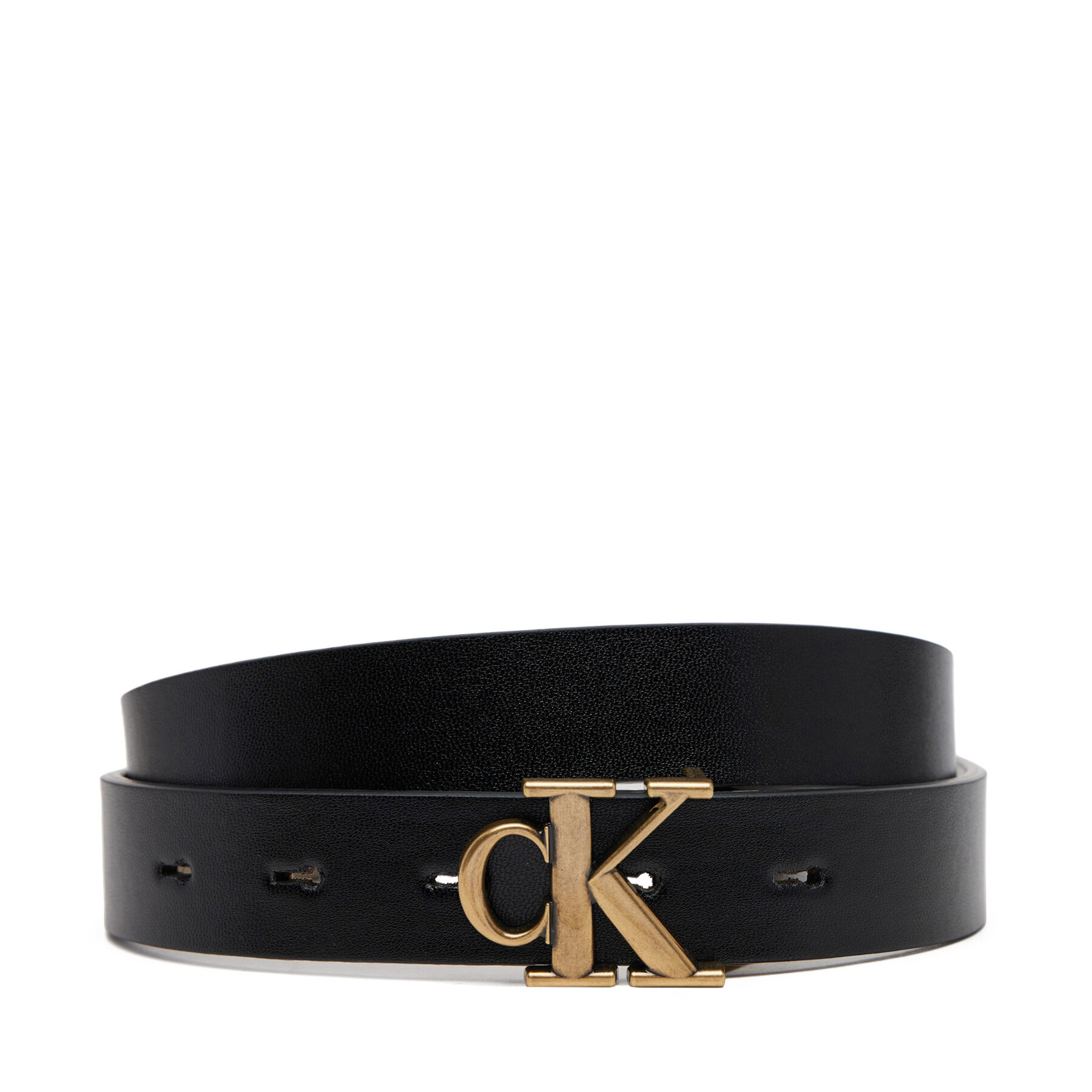 Curea de Damă Calvin Klein Jeans Monogram Placque Buckle 25Mm Rev LV04K7005G Negru