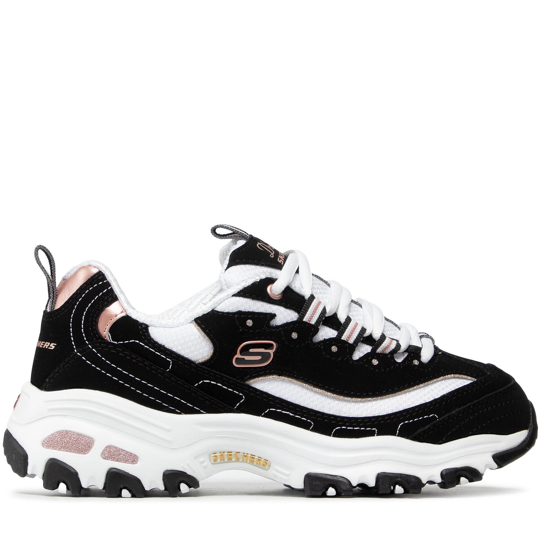 Női Sportcipő Skechers, Méret: 35, Fekete, Devoted Fan 13154/BKRG