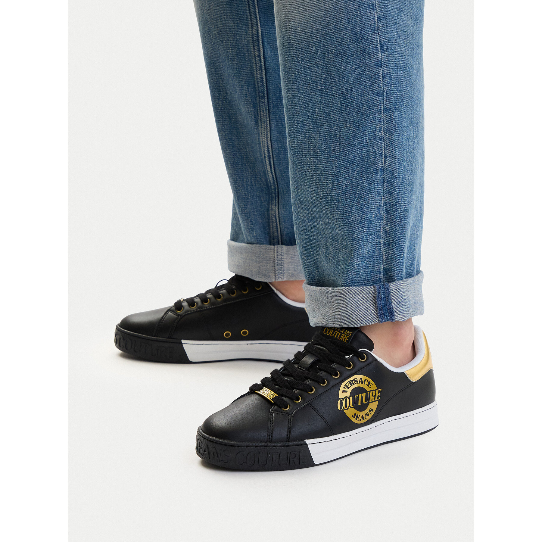 Tenisice Versace Jeans Couture 80YA3SK1 Crna