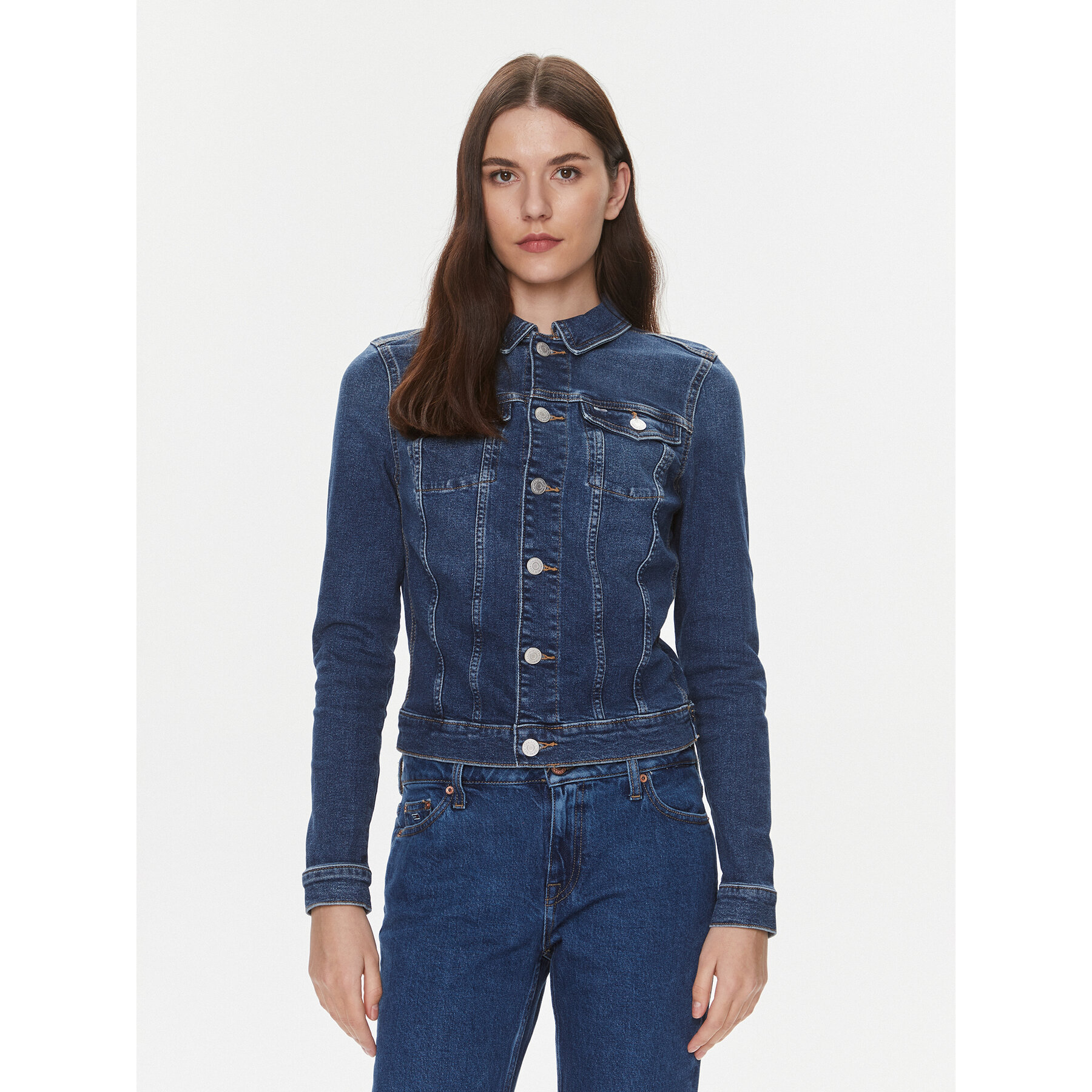 Tommy Jeans Jeansjacke Vivianne DW0DW17215 Dunkelblau Regular Fit
