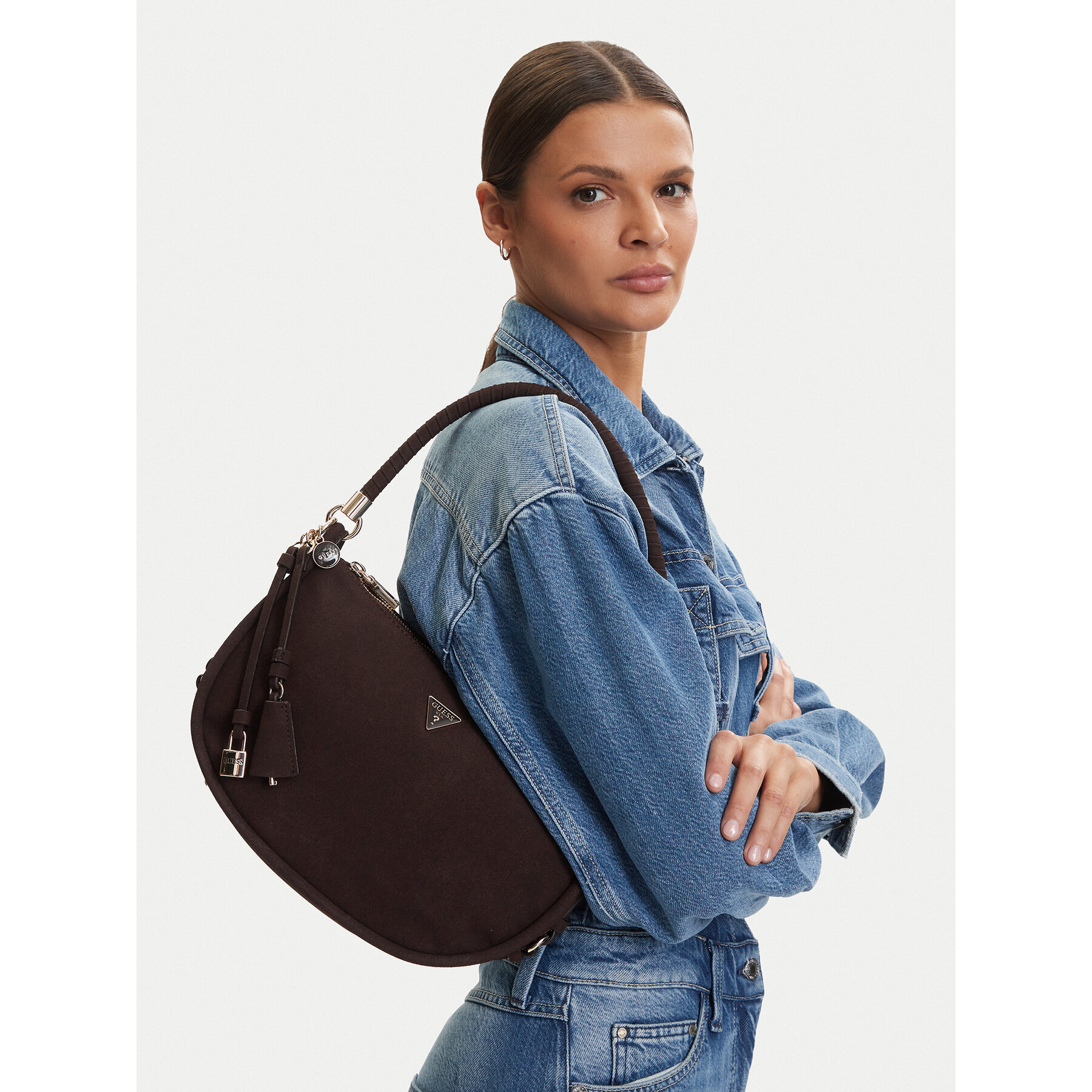 Τσάντα Guess Danya HWSG99 18010 Σκούρο καφέ