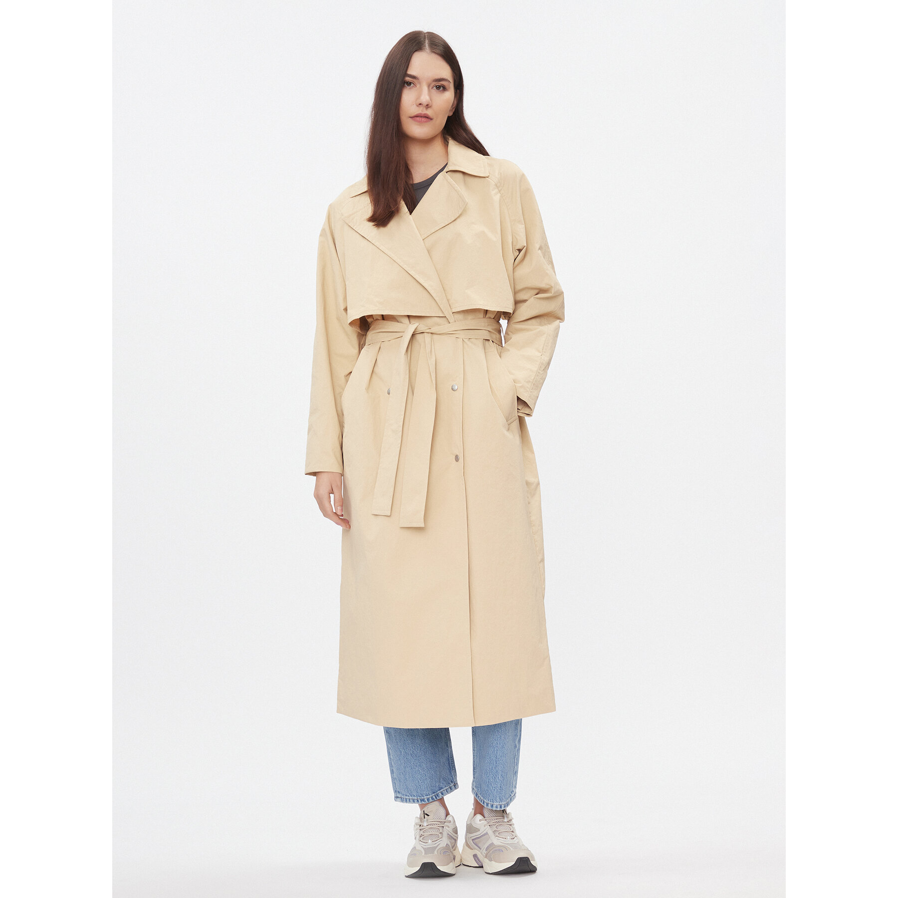 Calvin Klein Jeans Tenchcoat J20J222582 Beige Regular Fit