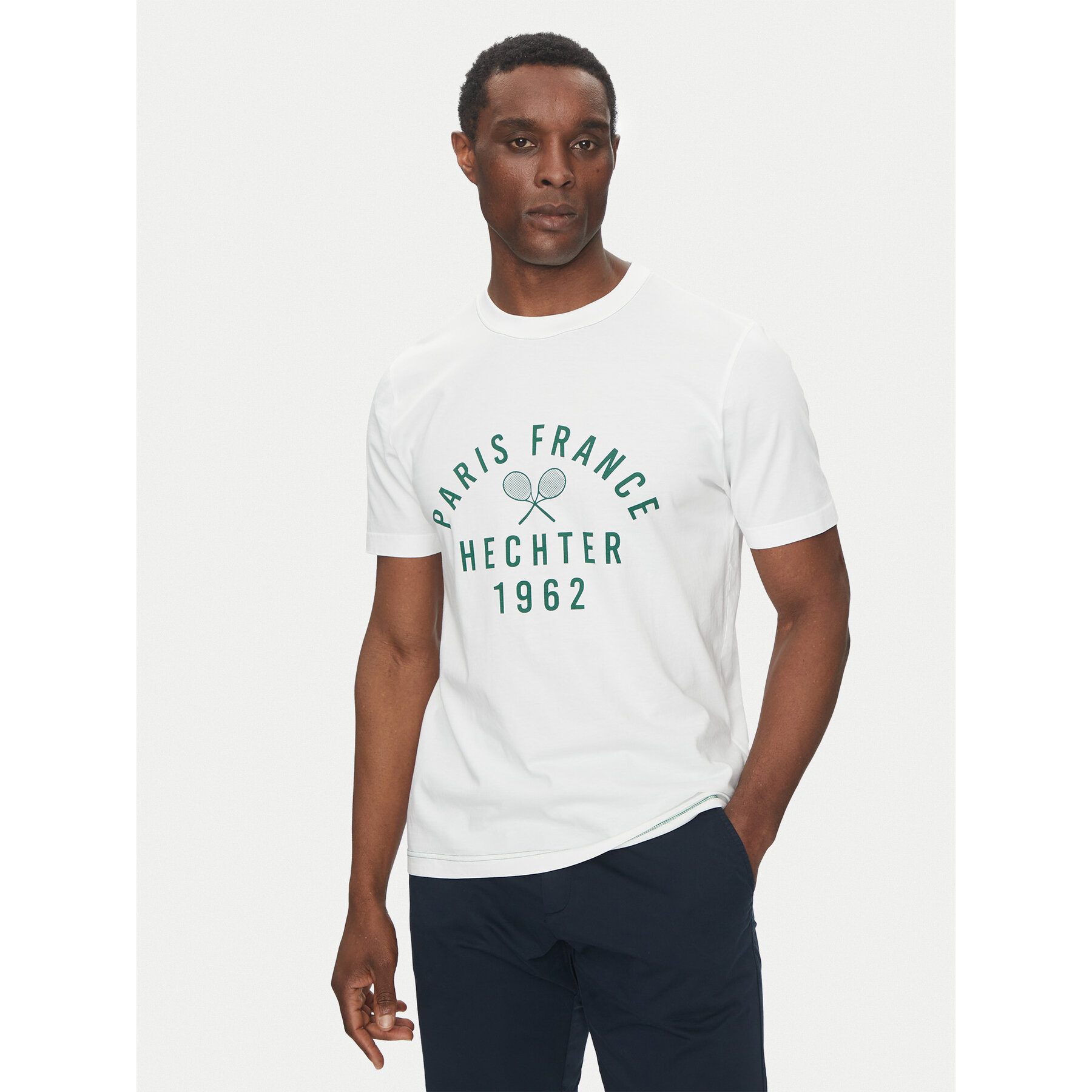 Hechter Paris Hechter Paris T-Shirt 75014 151919 Λευκό Regular Fit
