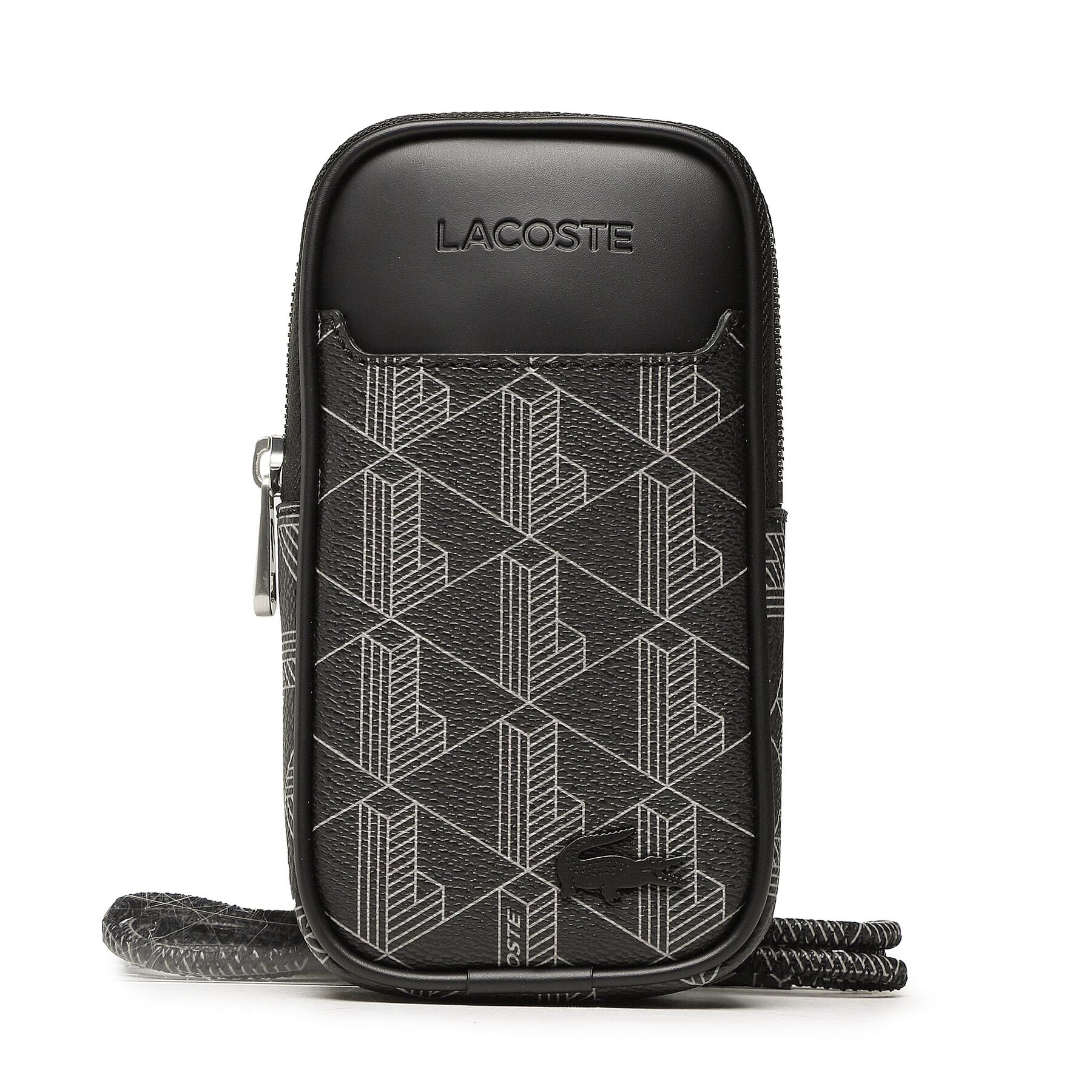 Etui pentru telefon Lacoste Phone Holder NH4135LX Monogram Noir Gris H45 din
