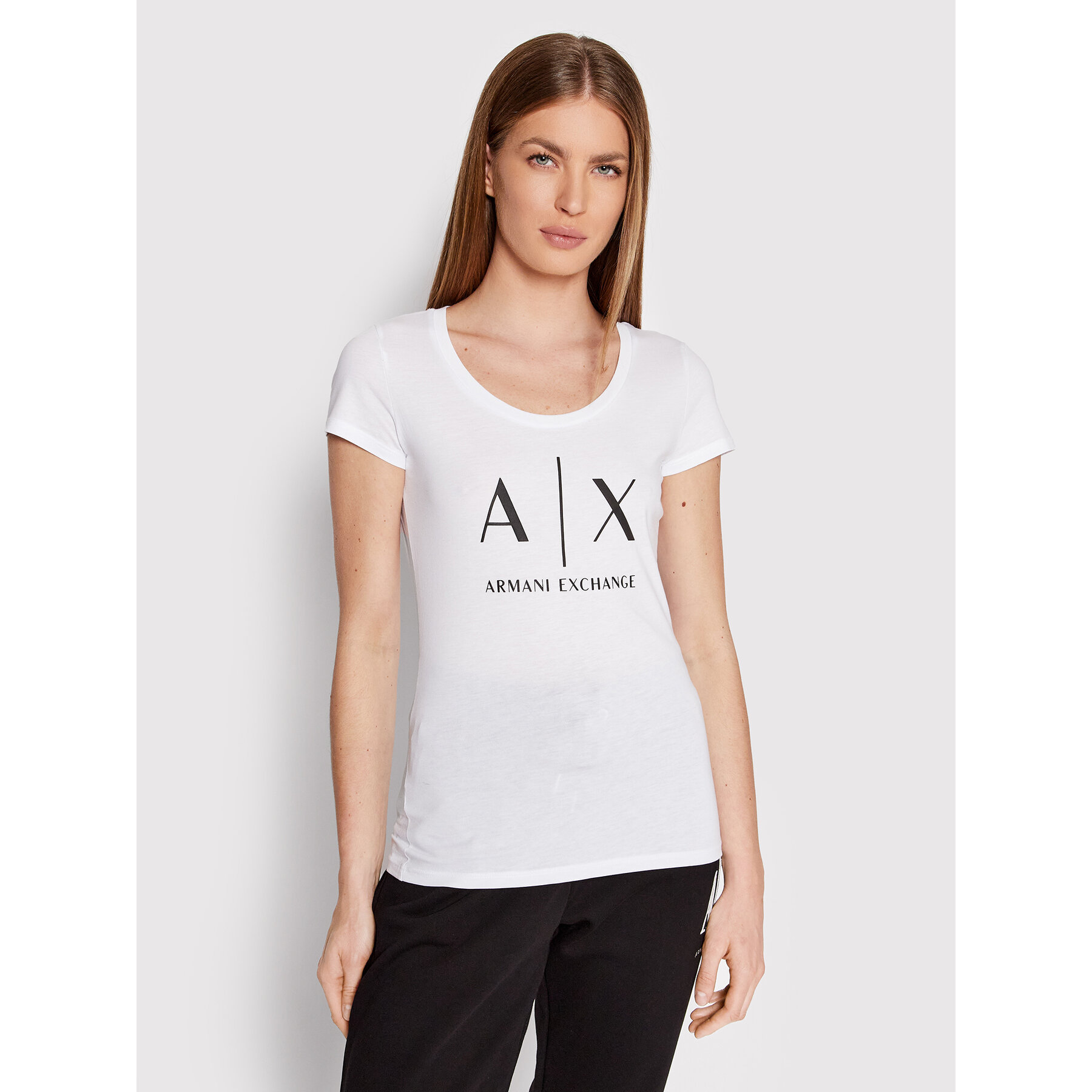 Armani Exchange T-shirt 8NYT70 YJ16Z 1000 Bianco Slim Fit