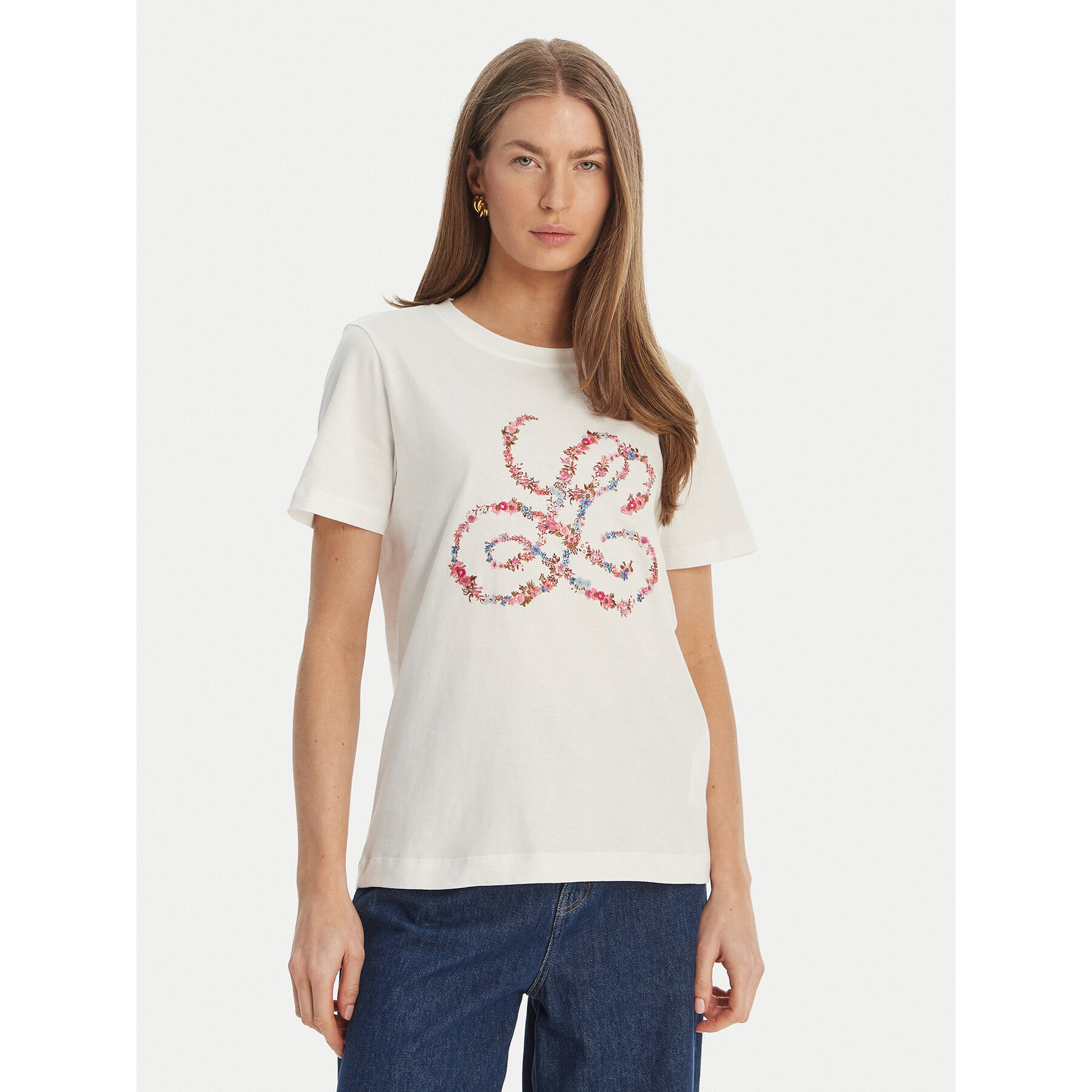Luisa Spagnoli T-Shirt Ballada 543153 Weiß Regular Fit