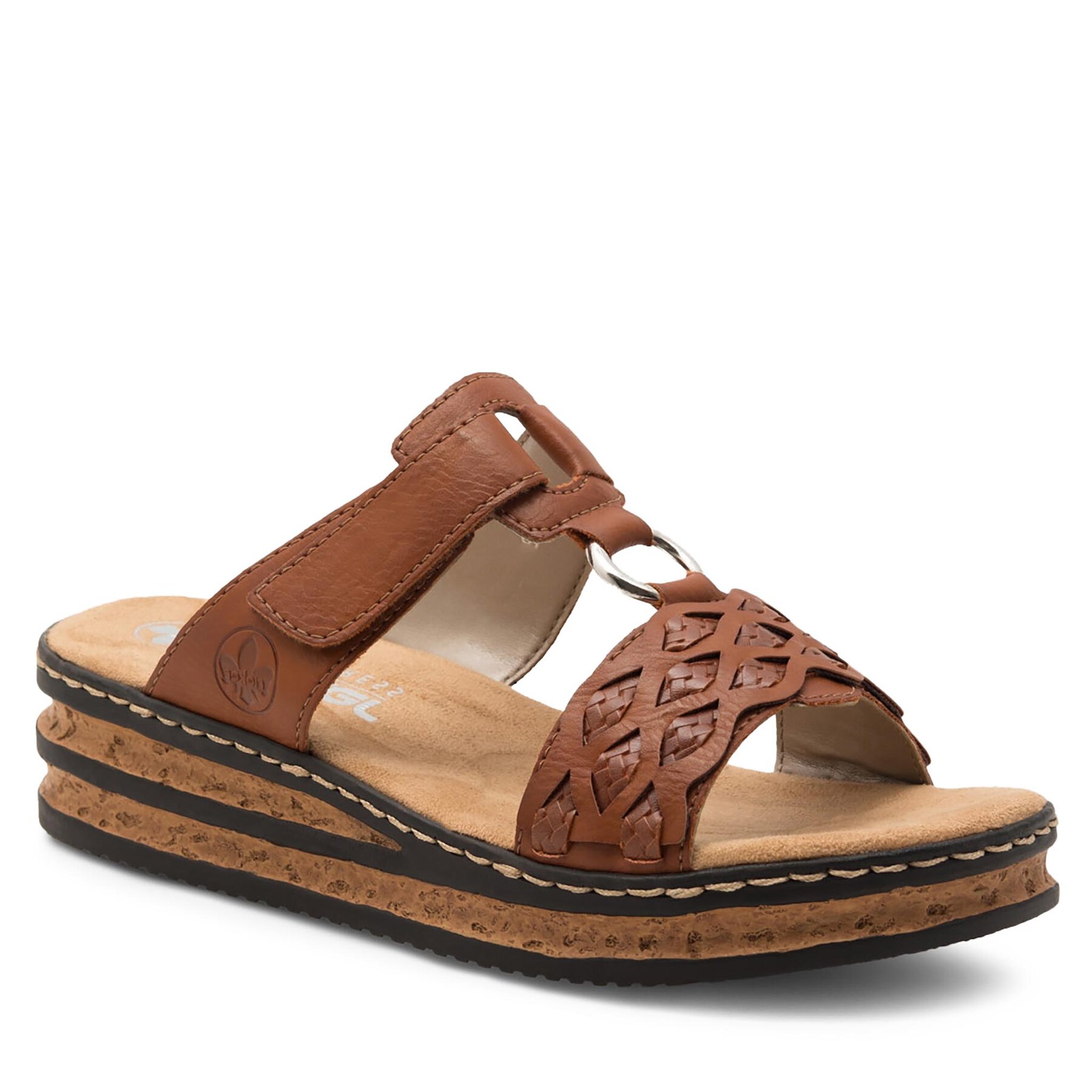 Šľapky Rieker 629K9-24 Hnedá