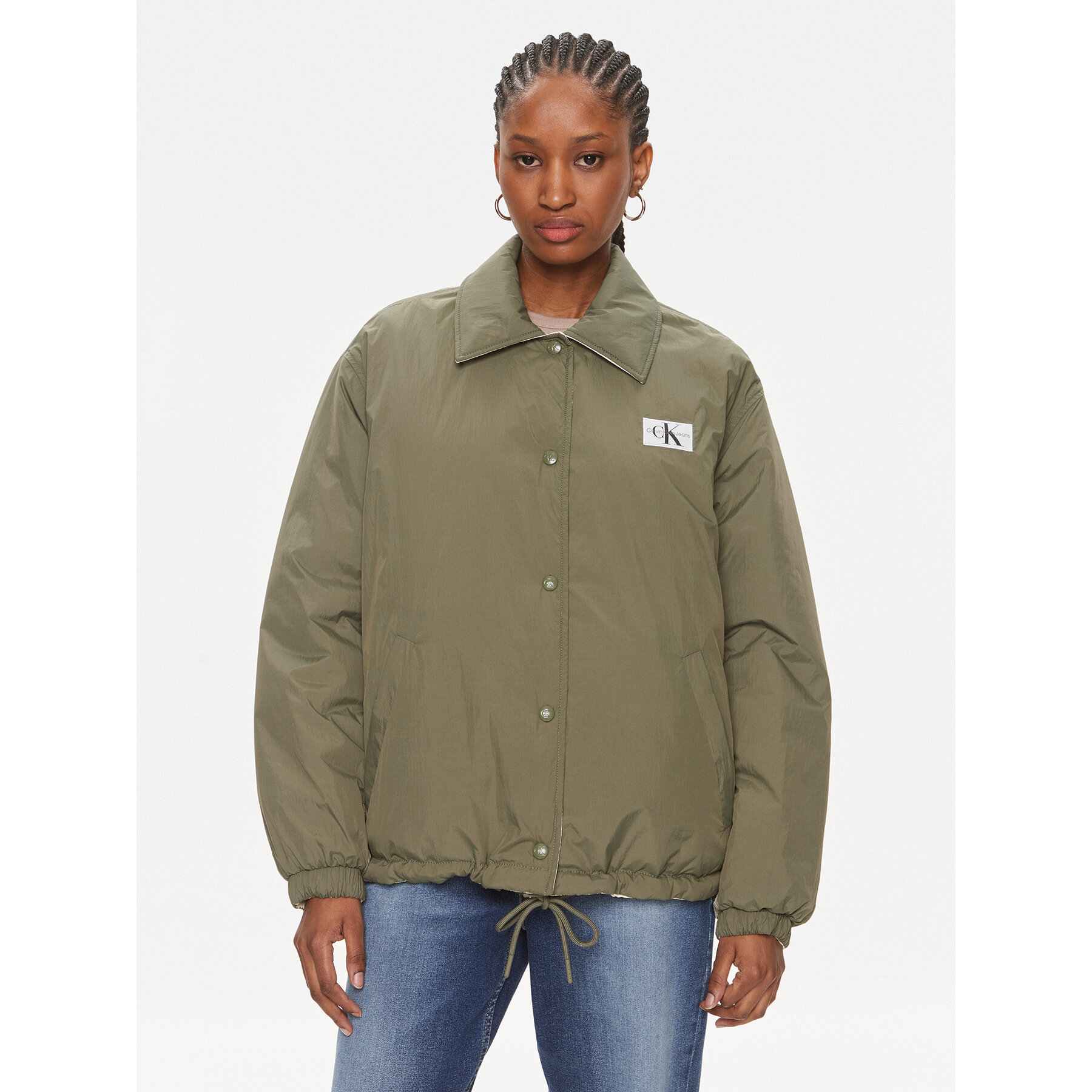 Calvin Klein Jeans Hemdjacke Skater J20J222589 Grün Relaxed Fit