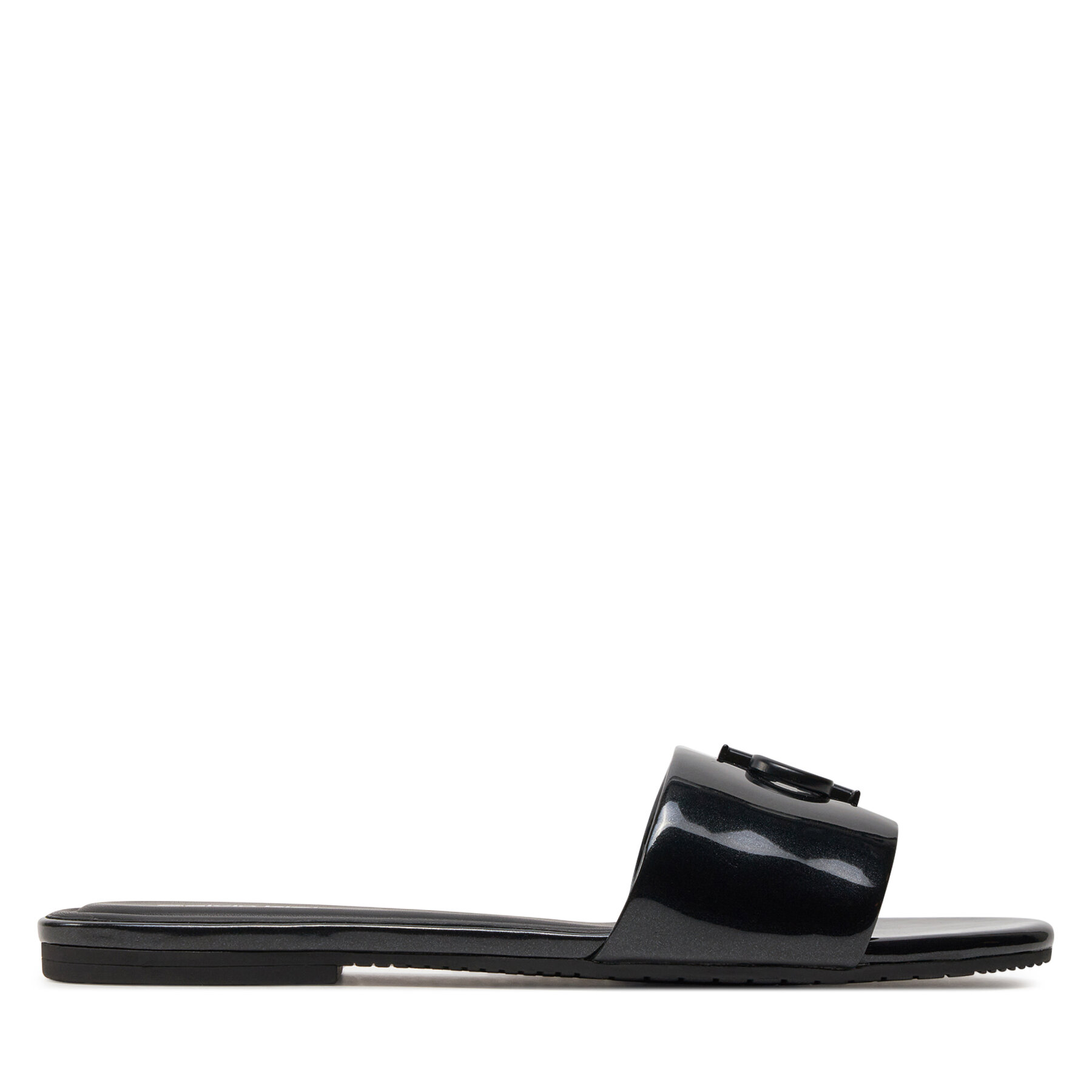 Παντόφλες Calvin Klein Jeans Flat Sandal Slide Mg Met YW0YW01348 Μαύρο