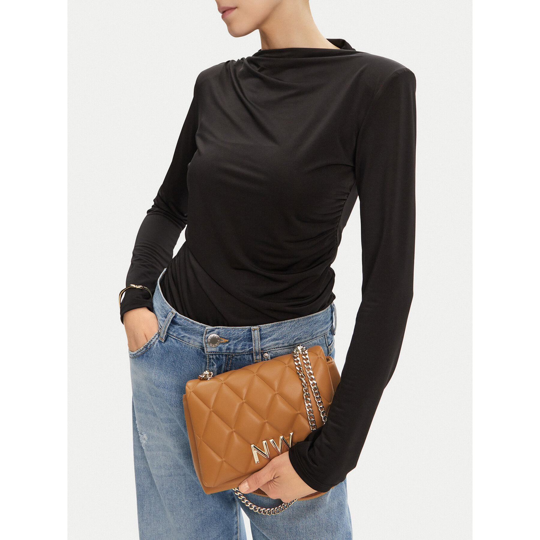 Geantă Nine West CEO-CHARLOTTE-I-S22558 Maro