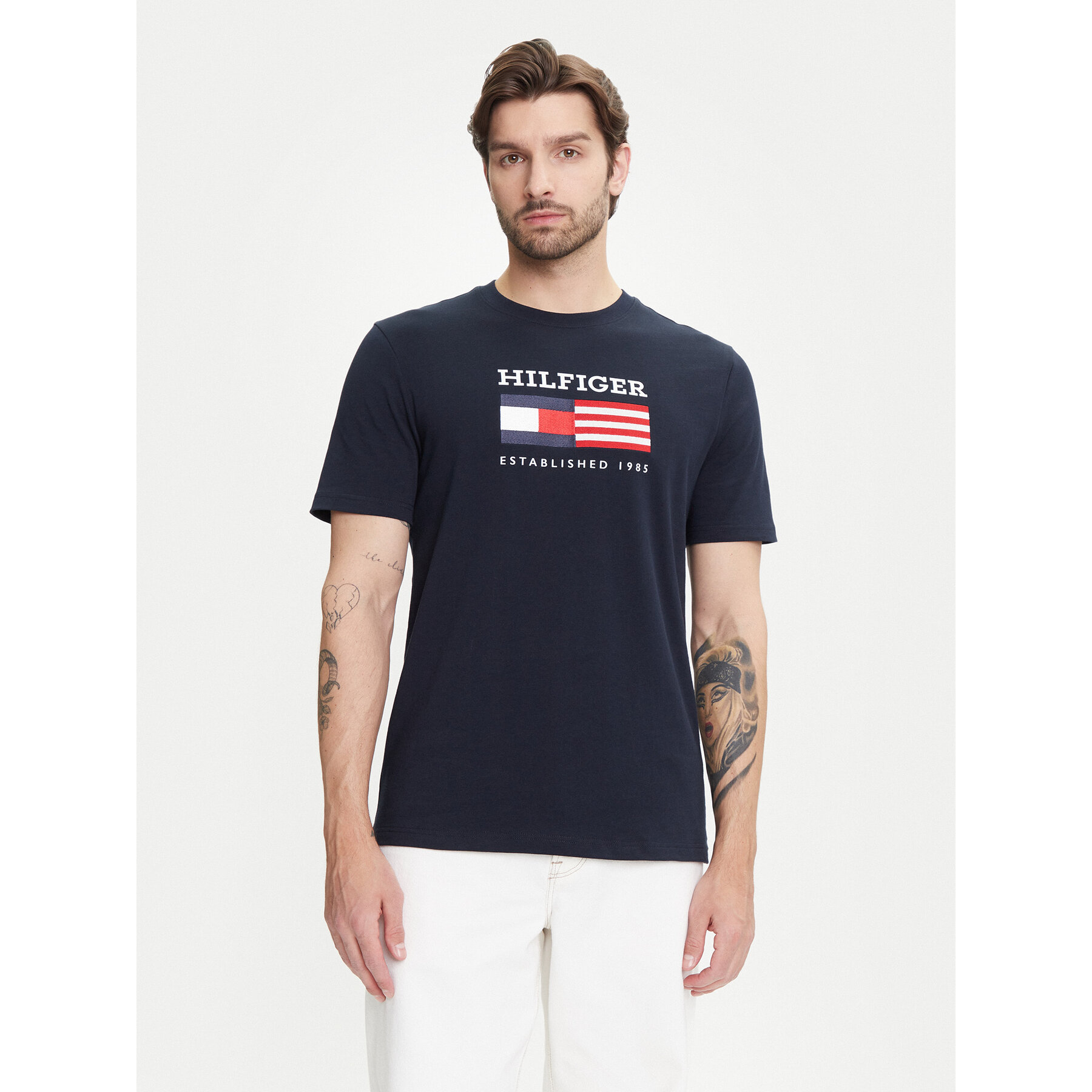 Tommy Hilfiger Marškinėliai American Monotype MW0MW39843 Tamsiai mėlyna Regular Fit