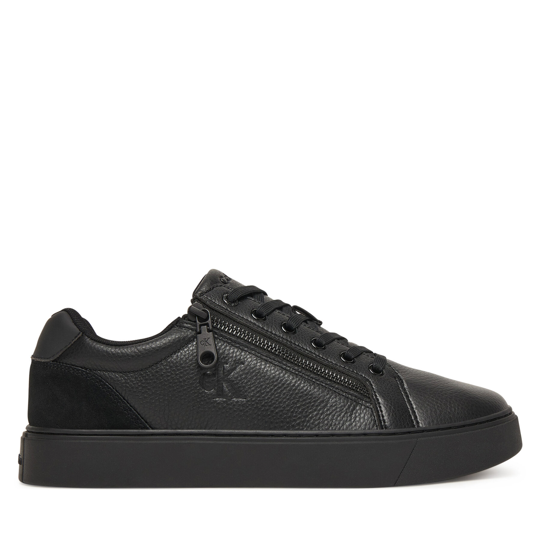 Tenisice Calvin Klein Classic Cup Laceup Zip Lth YM0YM01437 Crna