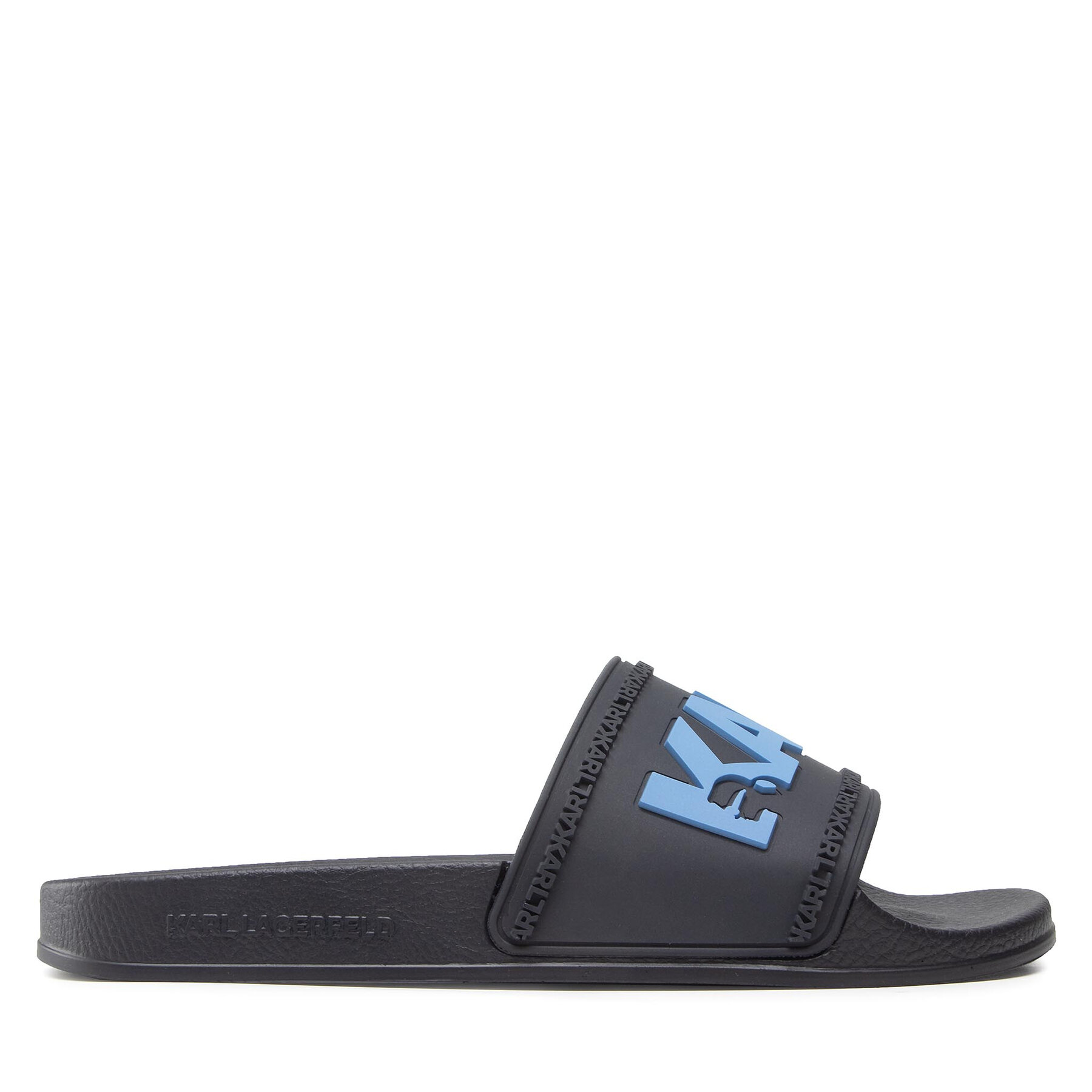 Herren Pantoletten KARL LAGERFELD, Schuhgröße 41, Dunkelblau, KL70004
