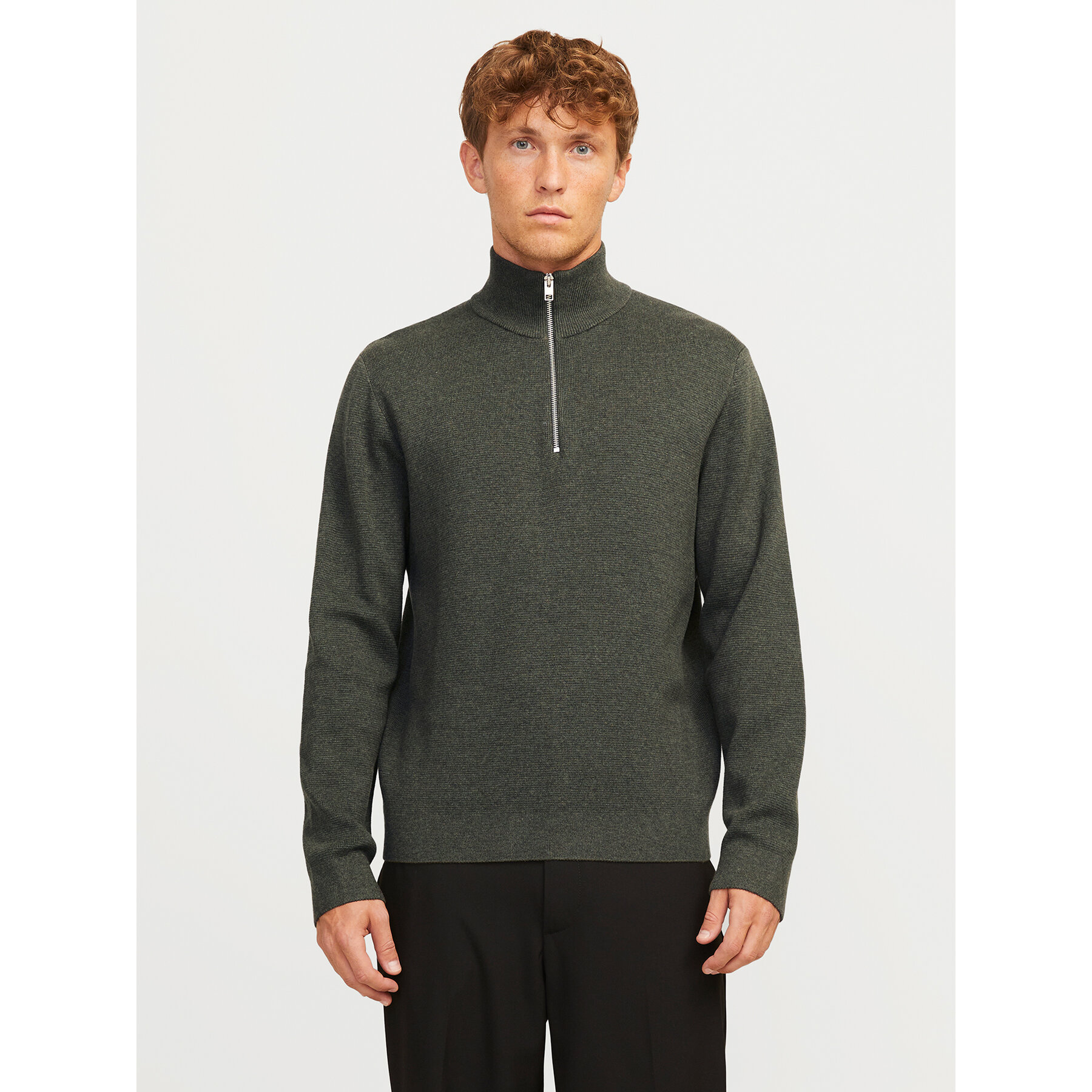 Jack & Jones Pullover Milano 12259664 Grau Relaxed Fit