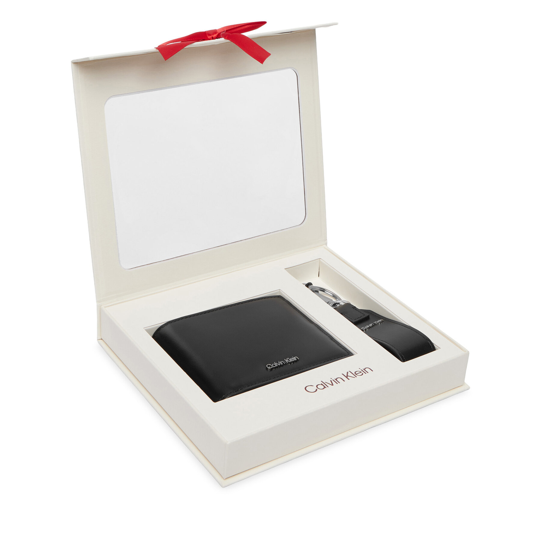 Подаръчен сет Calvin Klein Raised Billfold   Key Fob LV04D1367G Черен