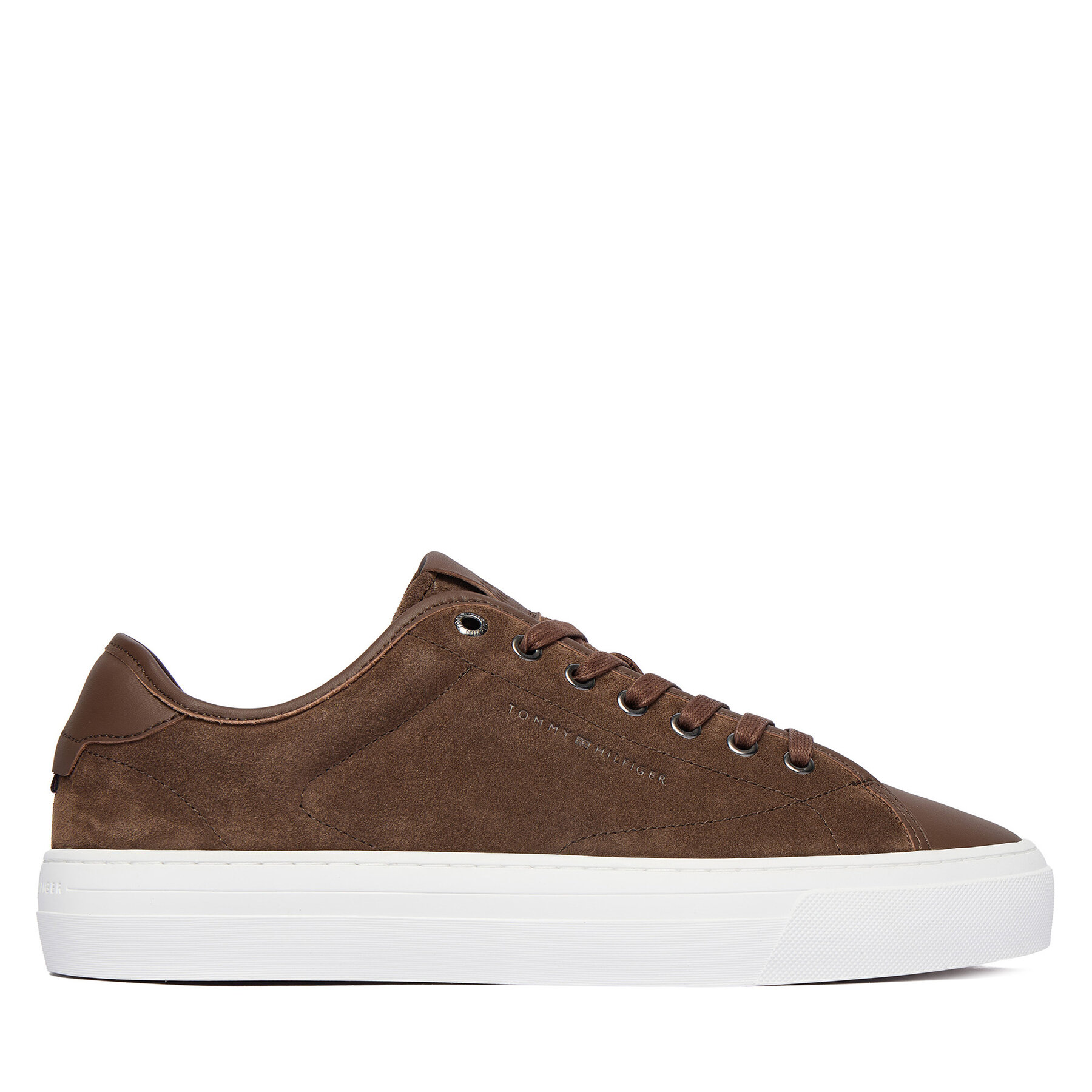 Sportcipők Tommy Hilfiger Premium Dress Leather Mix FM0FM05842 Barna
