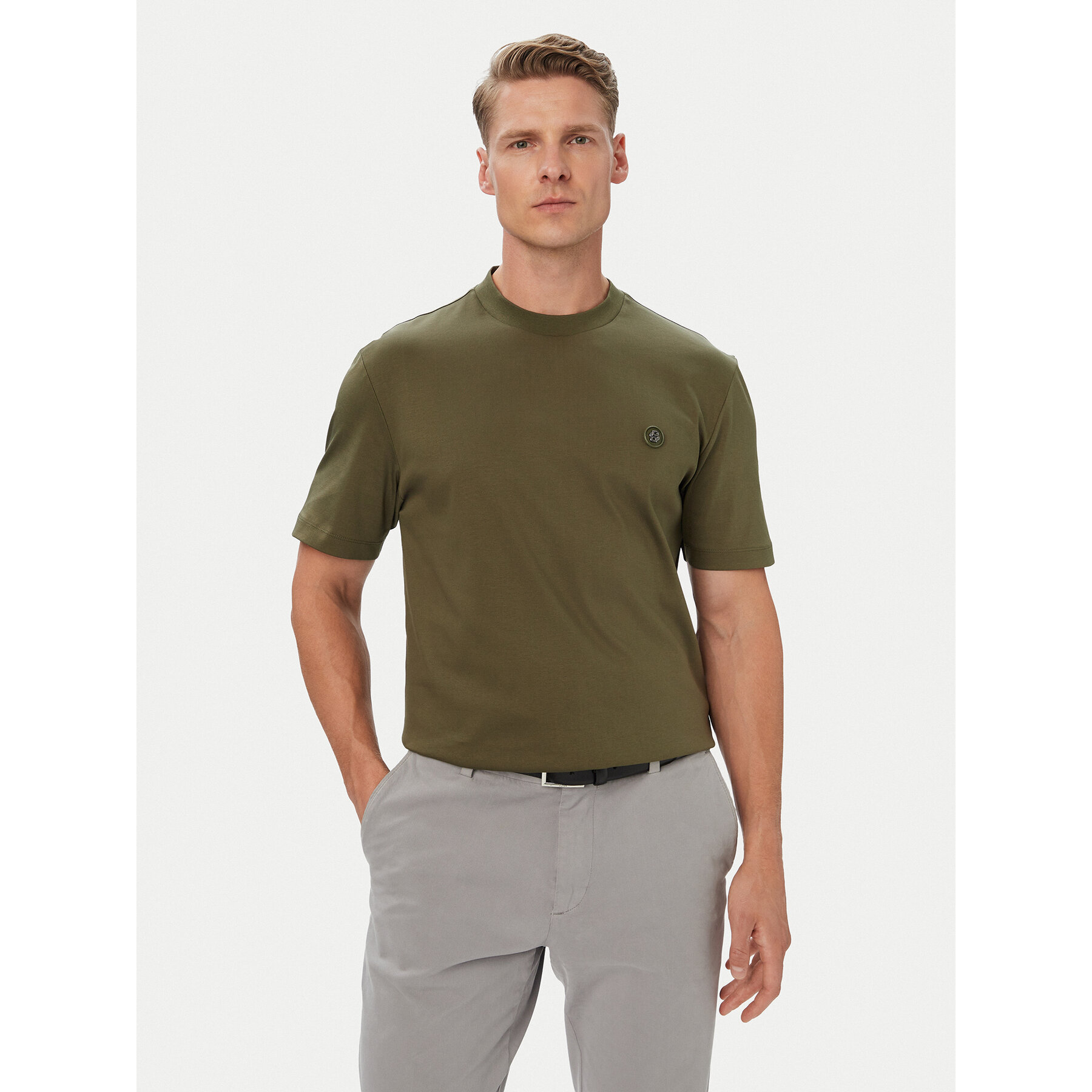 BOSS T-Shirt C-Taut 01 50555844 Dunkelgrün Regular Fit