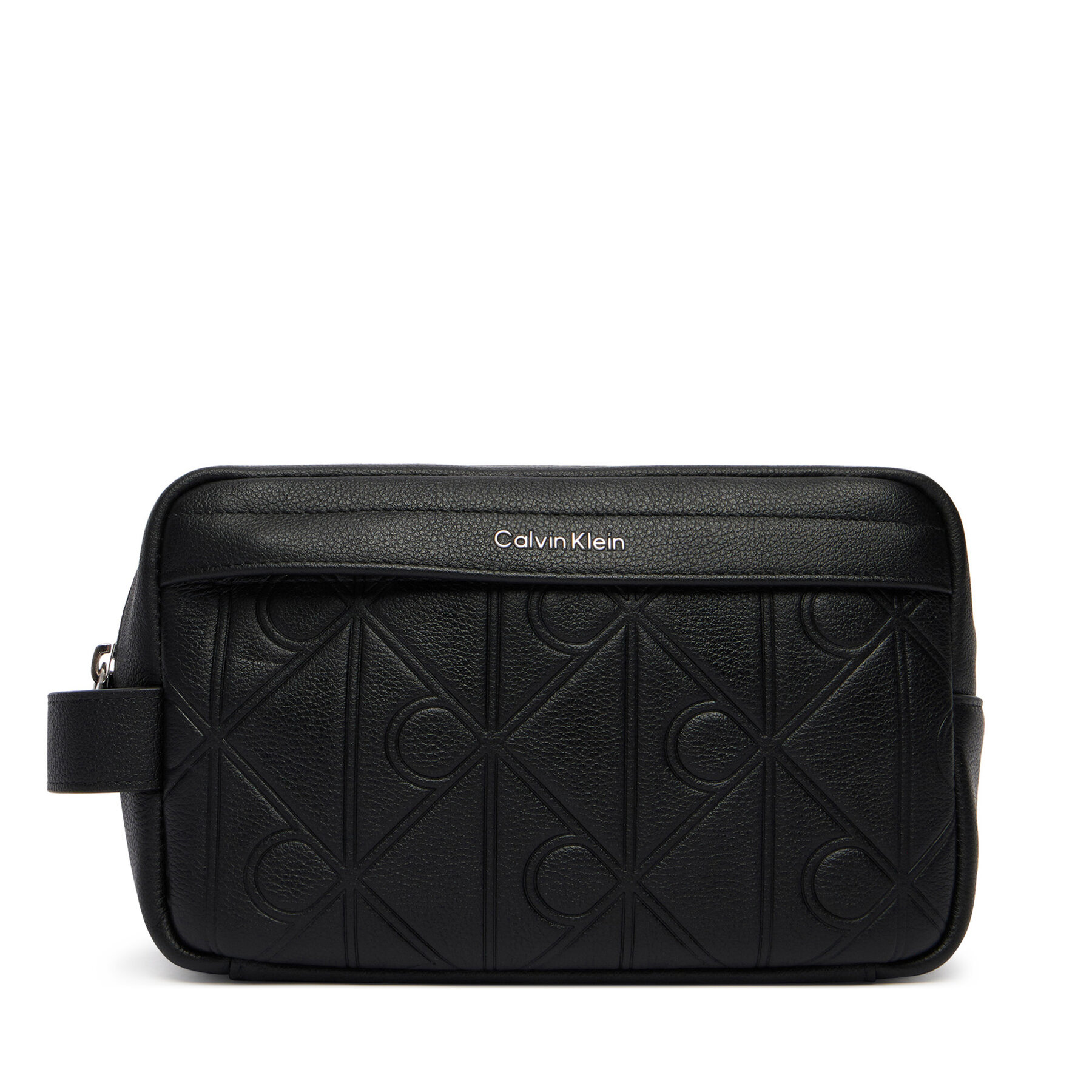 Kozmetická taštička Calvin Klein Xl Emblem Aop Embo?Ss Dopp Kit LV04D1179G Čierna