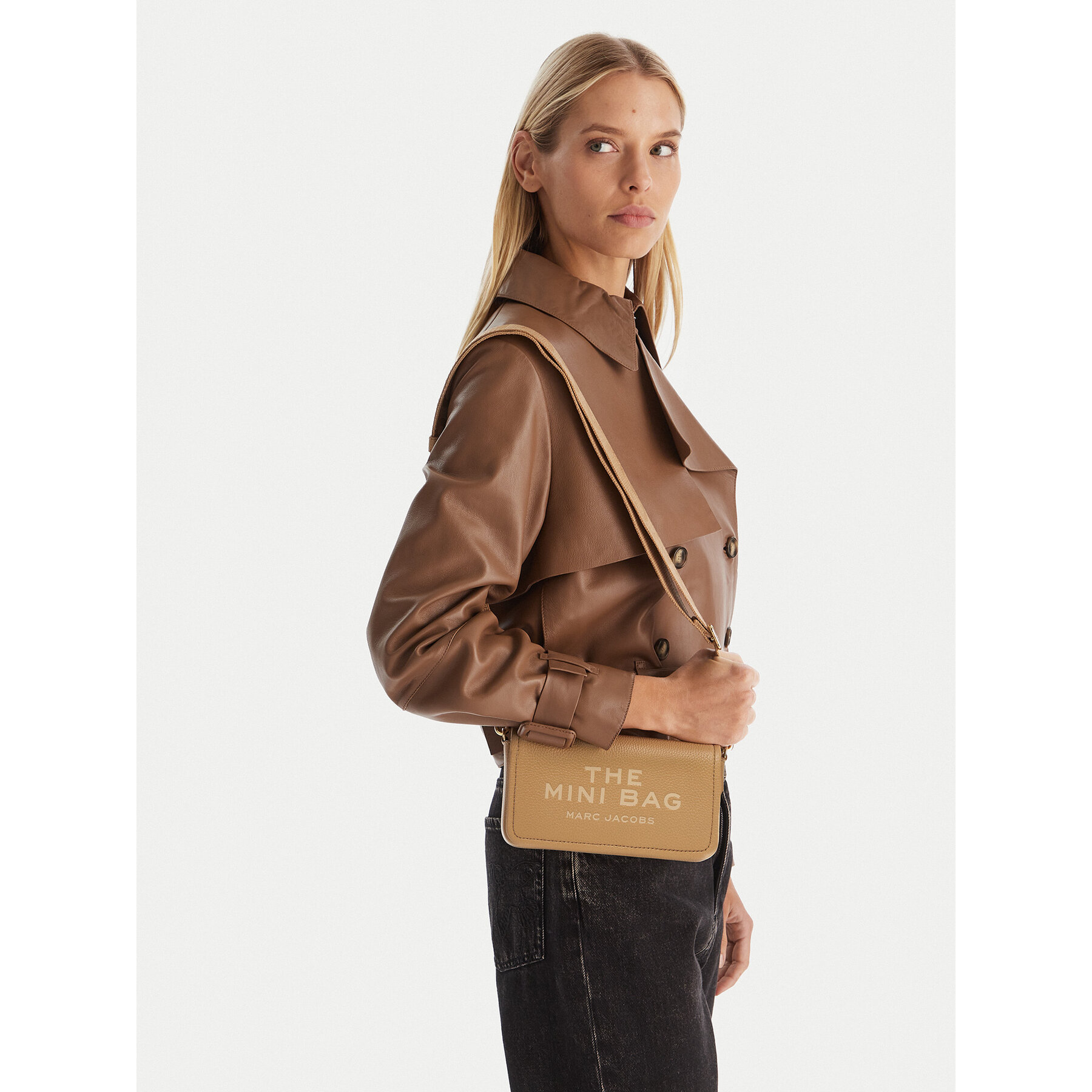 Дамска чанта Marc Jacobs The Leather Mini Bag 2S4SMN080S02 Кафяв