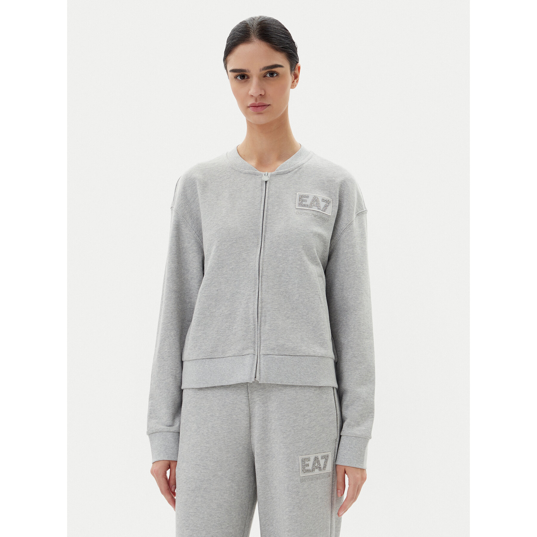 EA7 Emporio Armani Sweatshirt 7W000178 AF12473 O8002 Grau Regular Fit