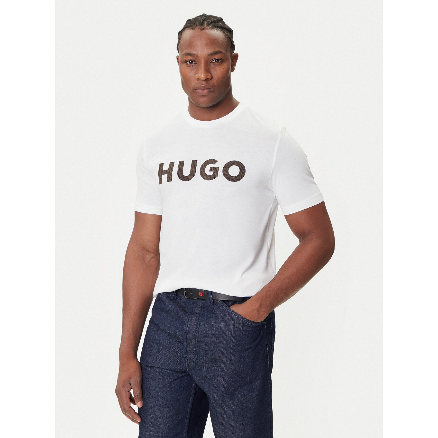 HUGO Majica Dulivio 50542737 Bela Regular Fit