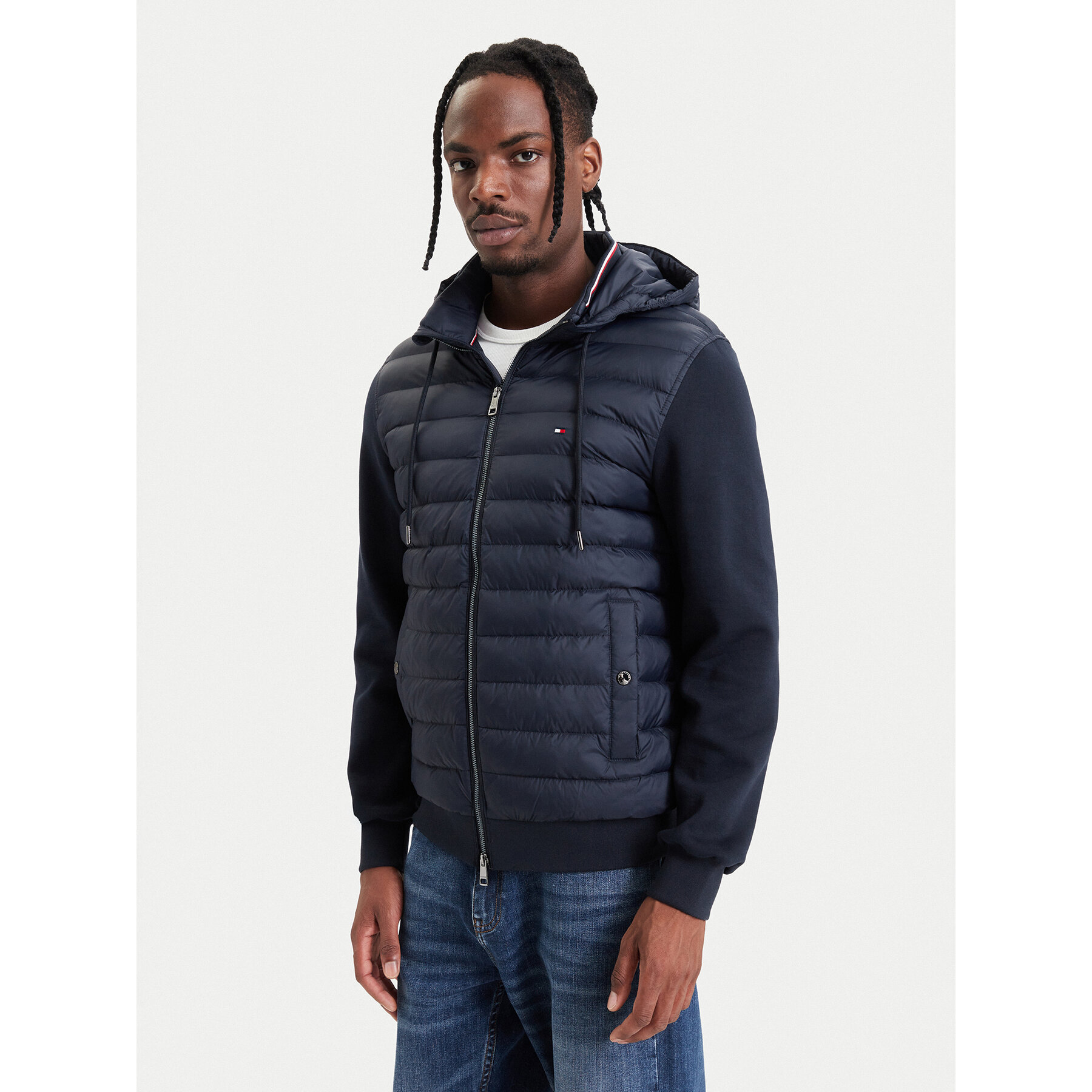 Tommy Hilfiger Übergangsjacke Mix Media MW0MW44942 Dunkelblau Regular Fit