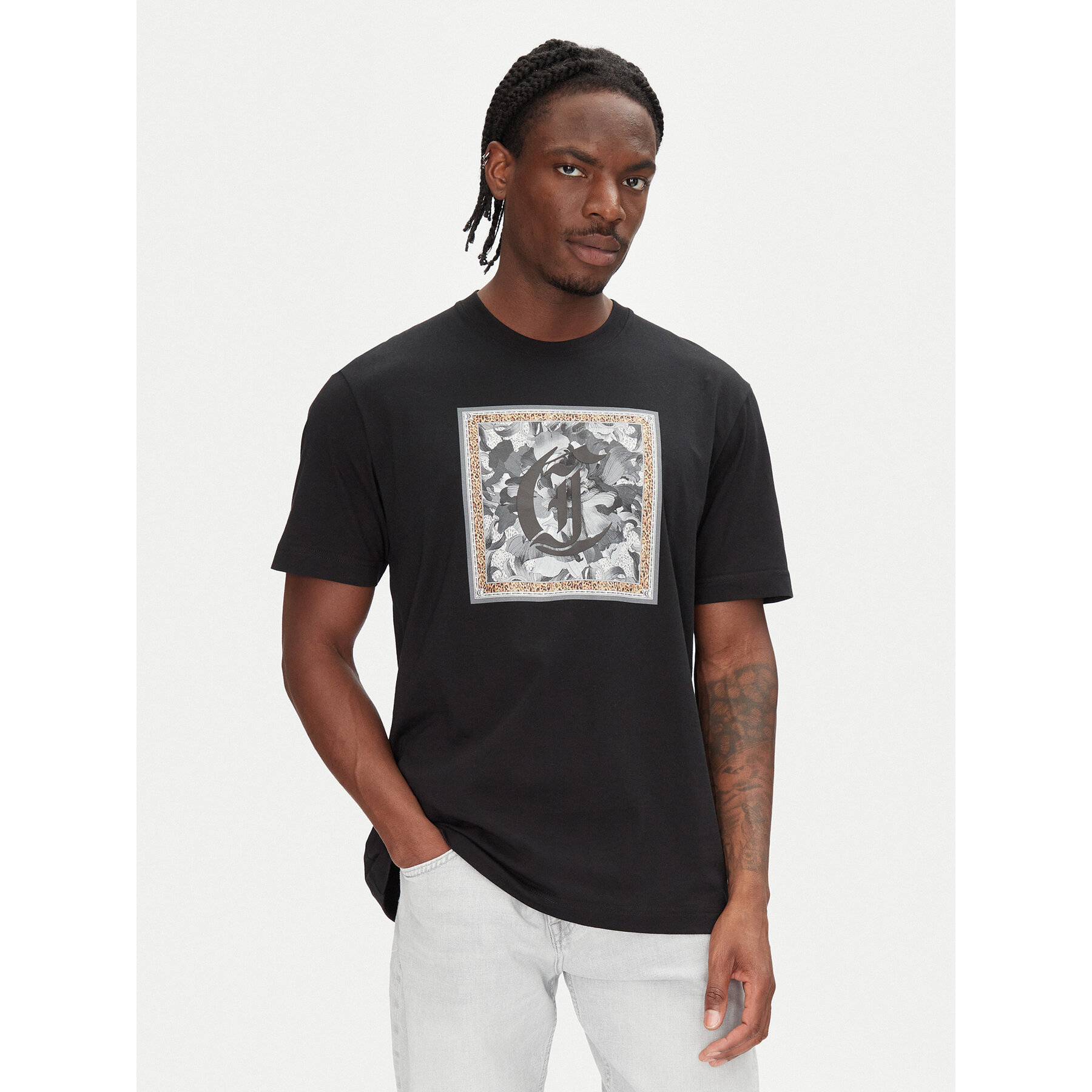 Just Cavalli T-shirt 78OAHC10 Nero Regular Fit