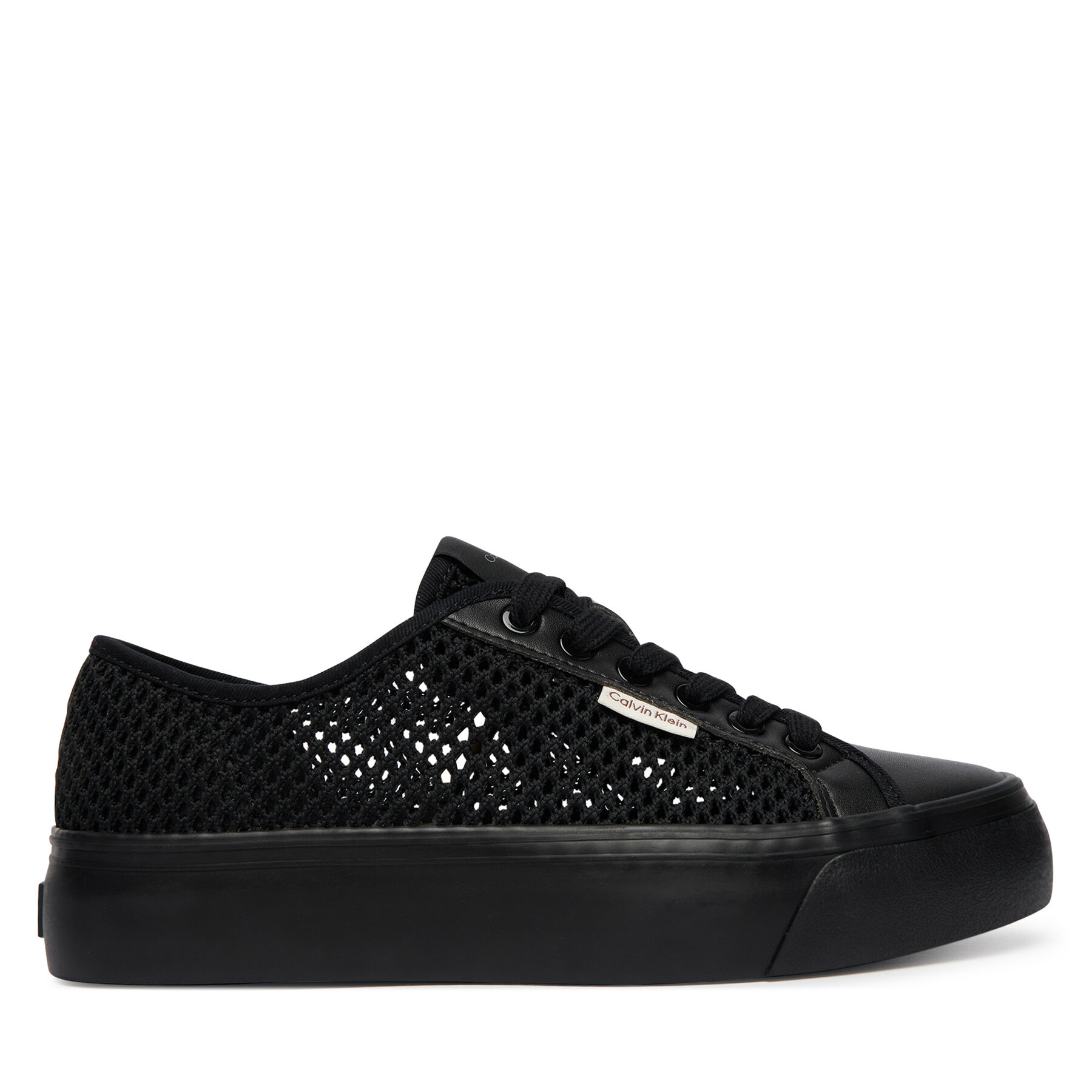 Sneakers Calvin Klein Vulc Flatf Lace Up Lin Mesh HW0HW02971 Negru