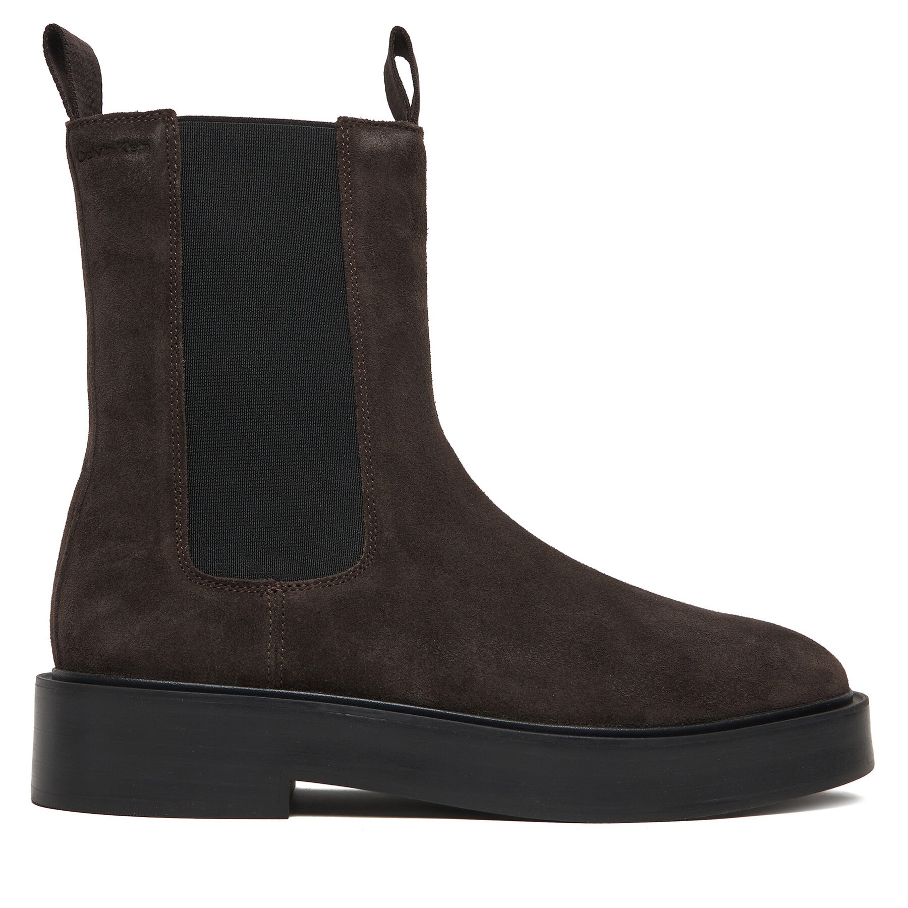 Členková obuv s elastickým prvkom Calvin Klein YW0YW01969 Hnedá