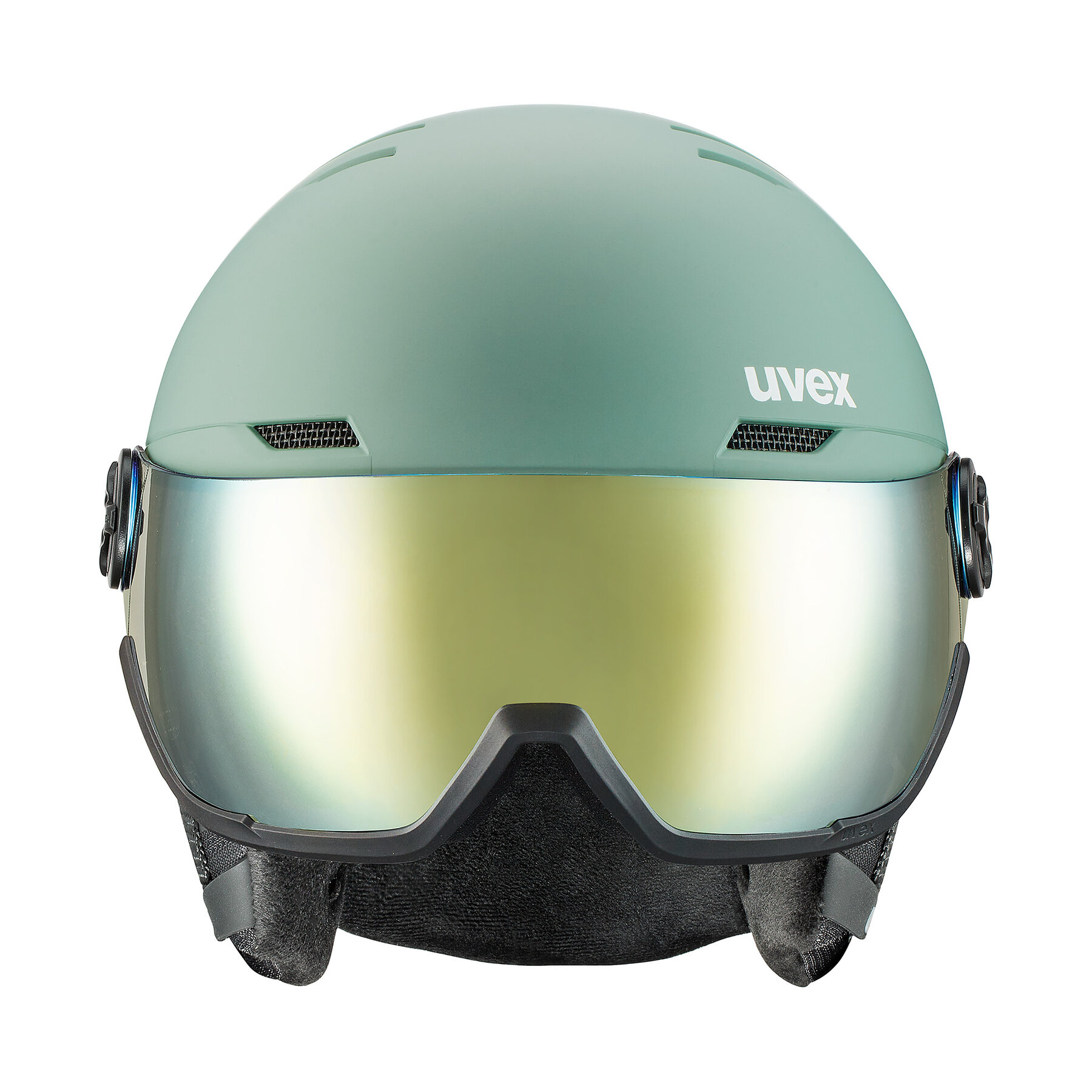 Kask narciarski Uvex, Rozmiar 54_58 Zielony Wanted Visor 56/6/262/11/05