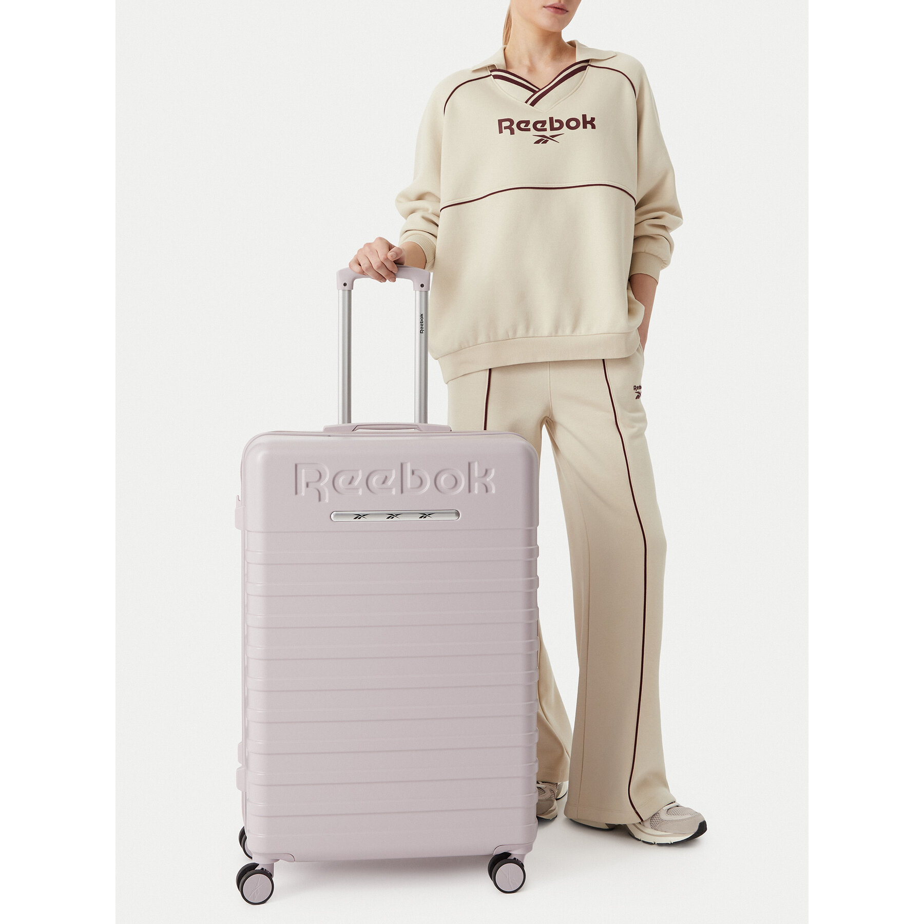 Velik kovček Reebok CWBEO-RBK-MS-002-L Svetlo vijolična