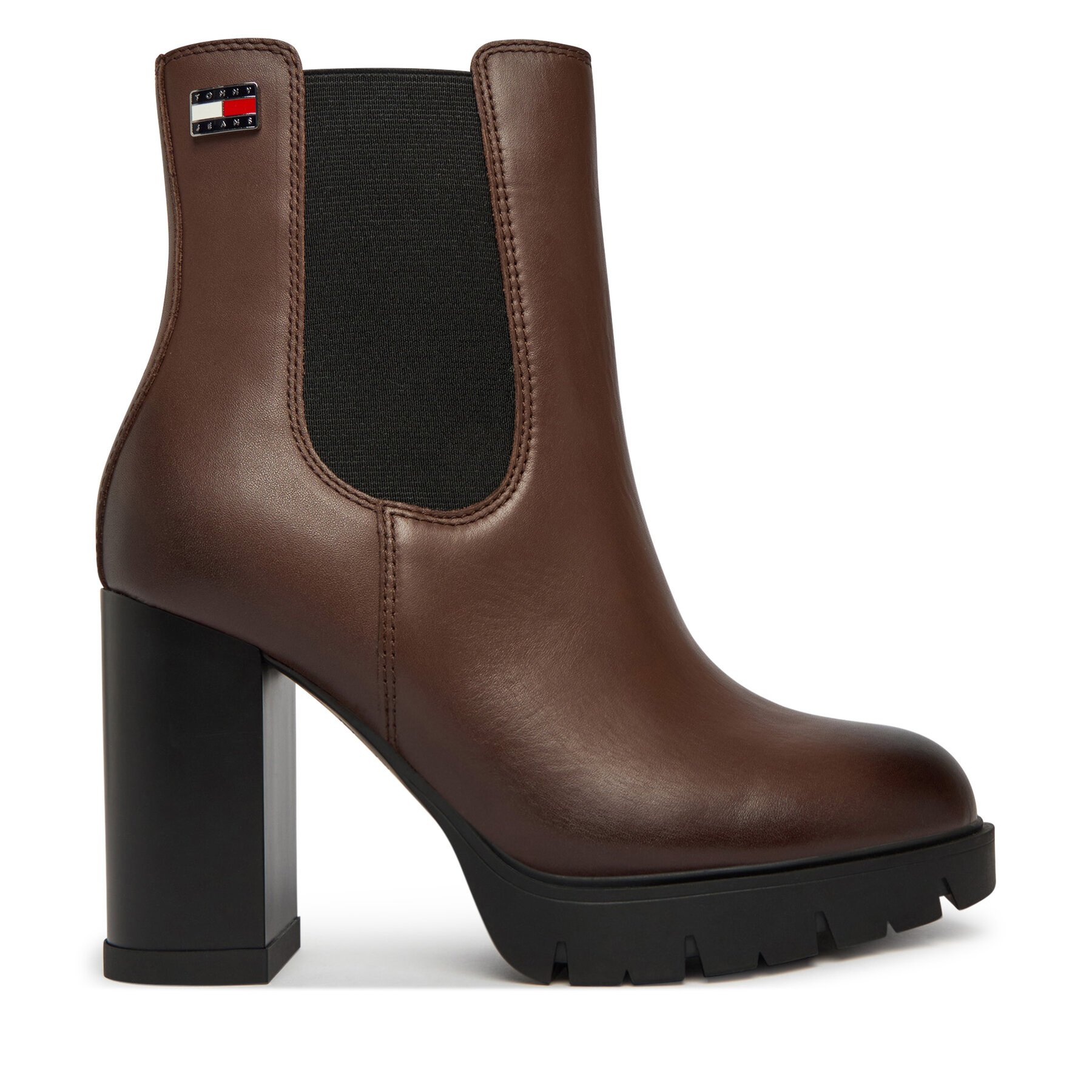 Боти Tommy Jeans Tjw Chelsea High Heel Boots EN0EN03112 Кафяв