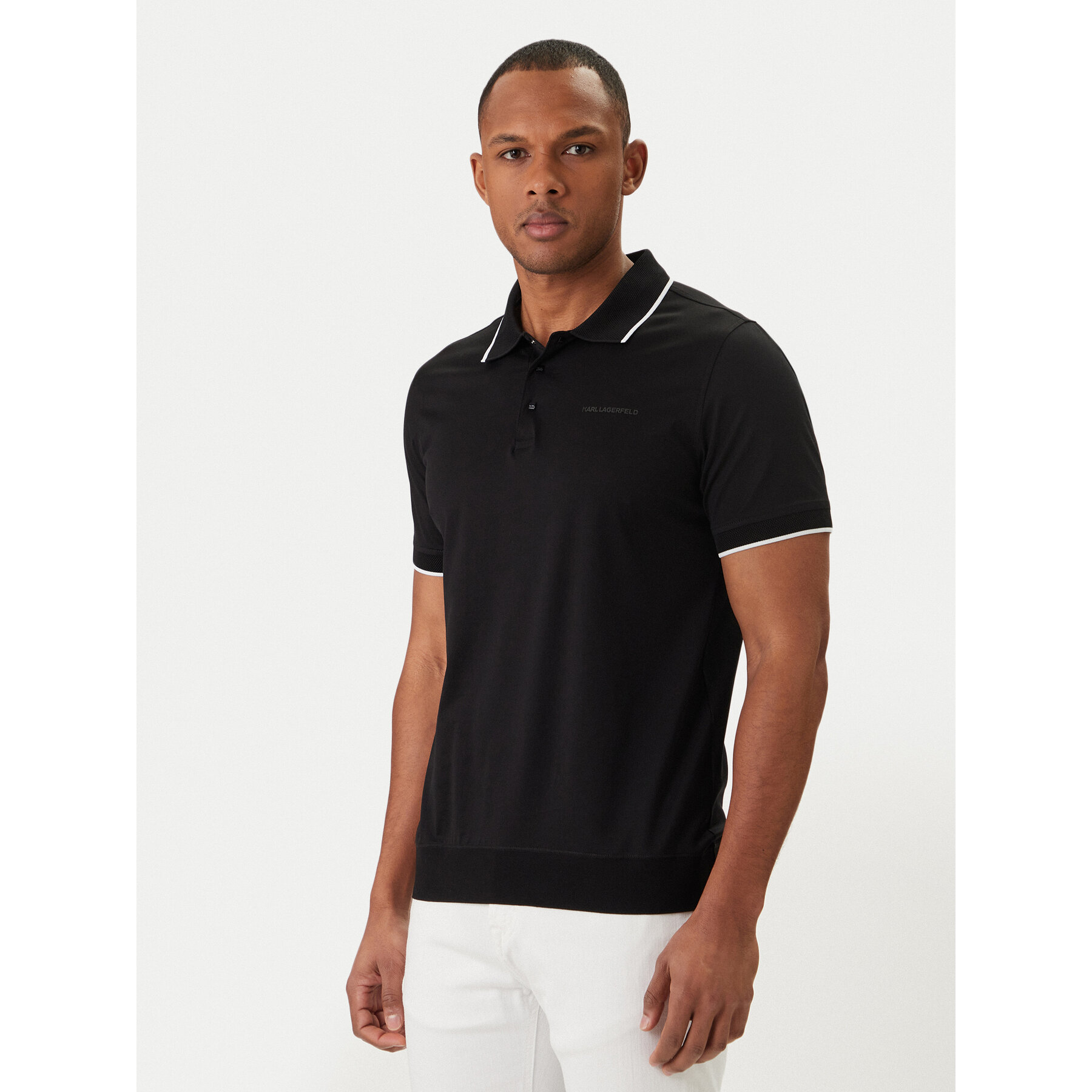 KARL LAGERFELD Poloshirt 745080 562200 Schwarz Regular Fit