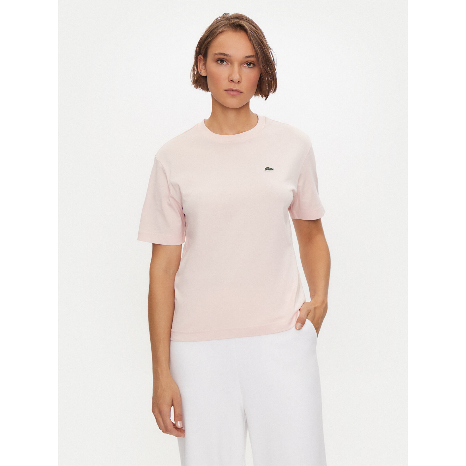 Lacoste Majica TF7215 Roza Loose Fit