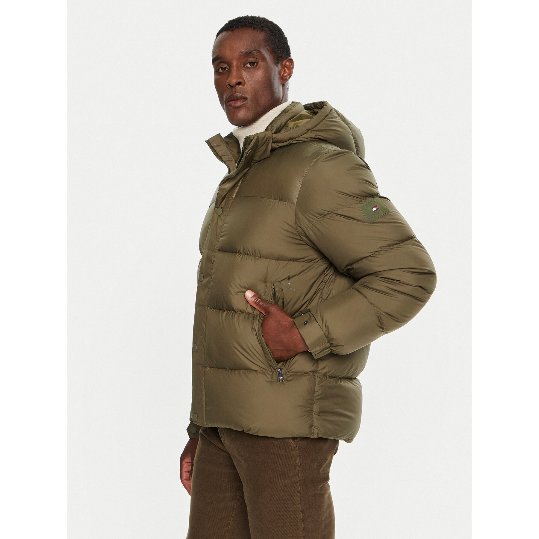 Tommy Hilfiger Daunenjacke MW0MW36569 Grün Regular Fit