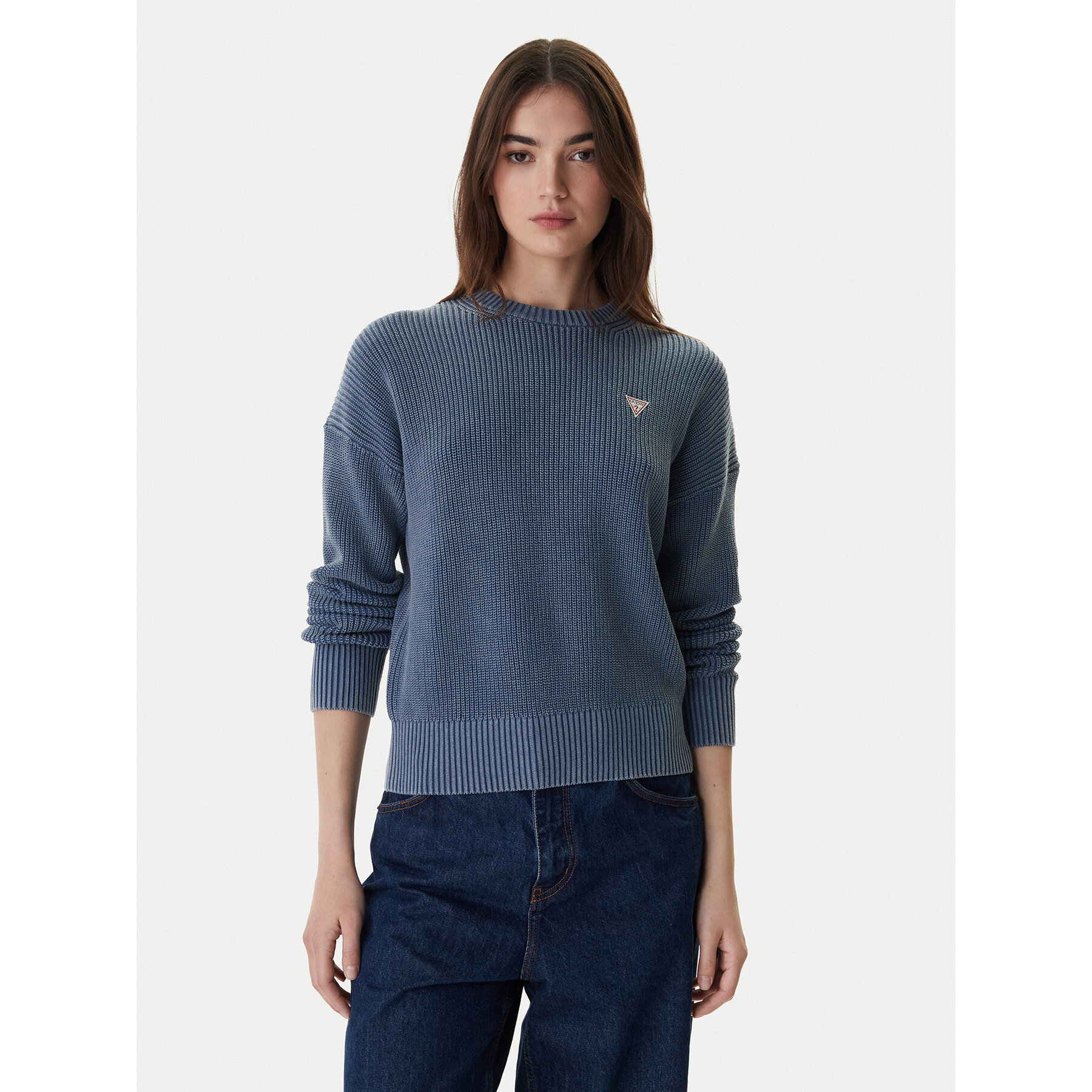 Guess Jeans Pullover W6RR20 Z3HM1 Blau Regular Fit