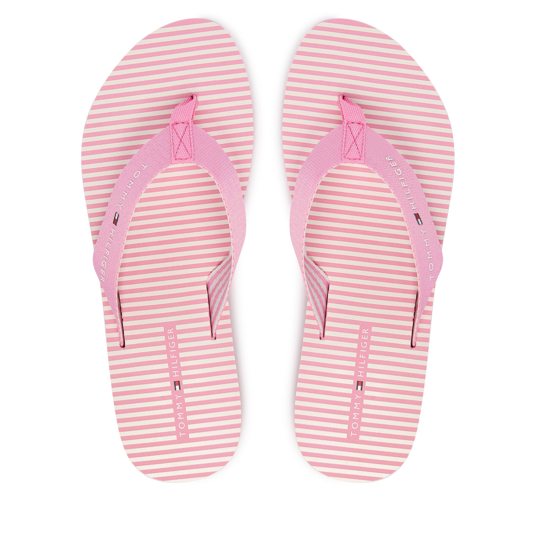 Джапанки Tommy Hilfiger Th Ithaca Stripe Summer Sandal FW0FW09192 Розов