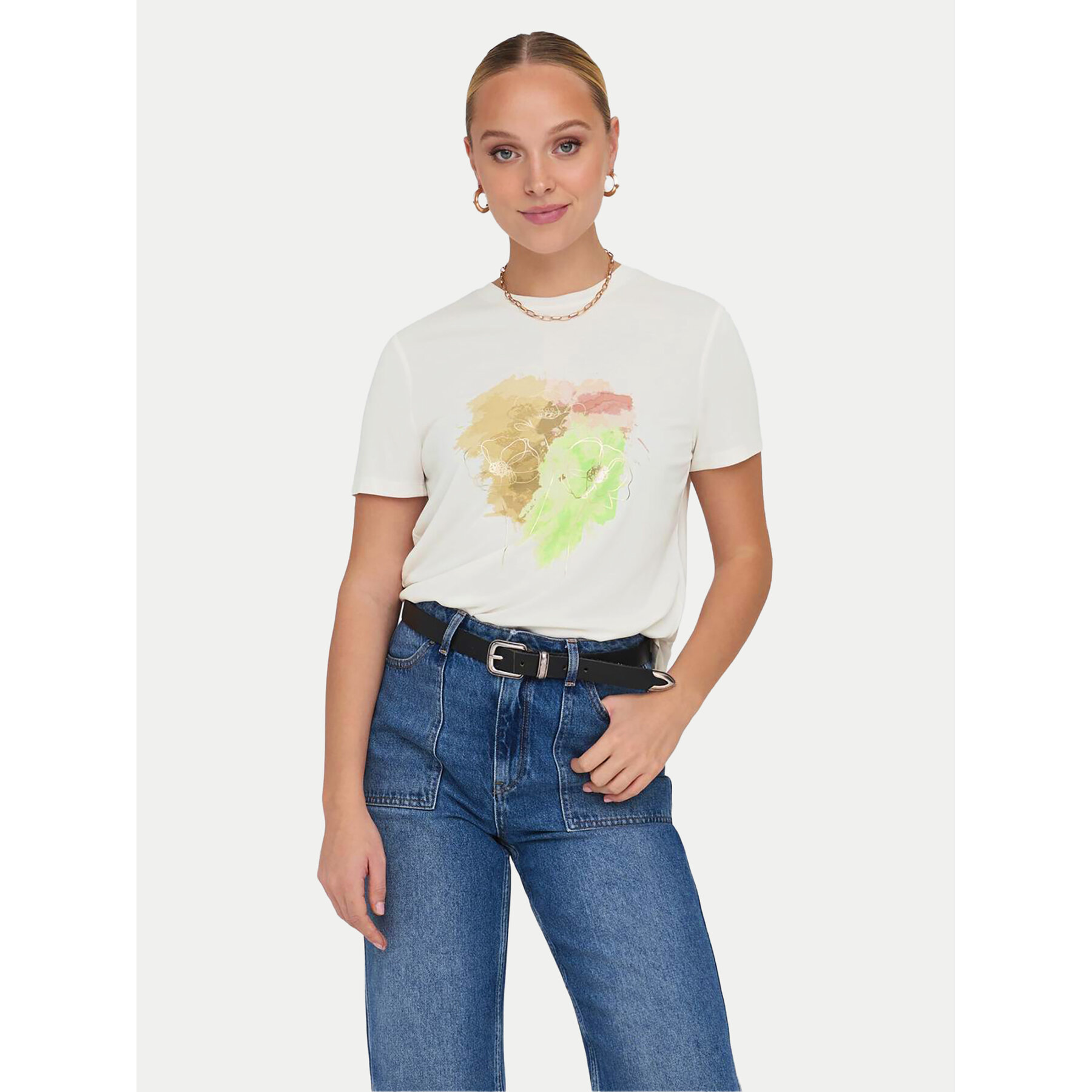 ONLY T-Shirt 15303212 Λευκό Regular Fit