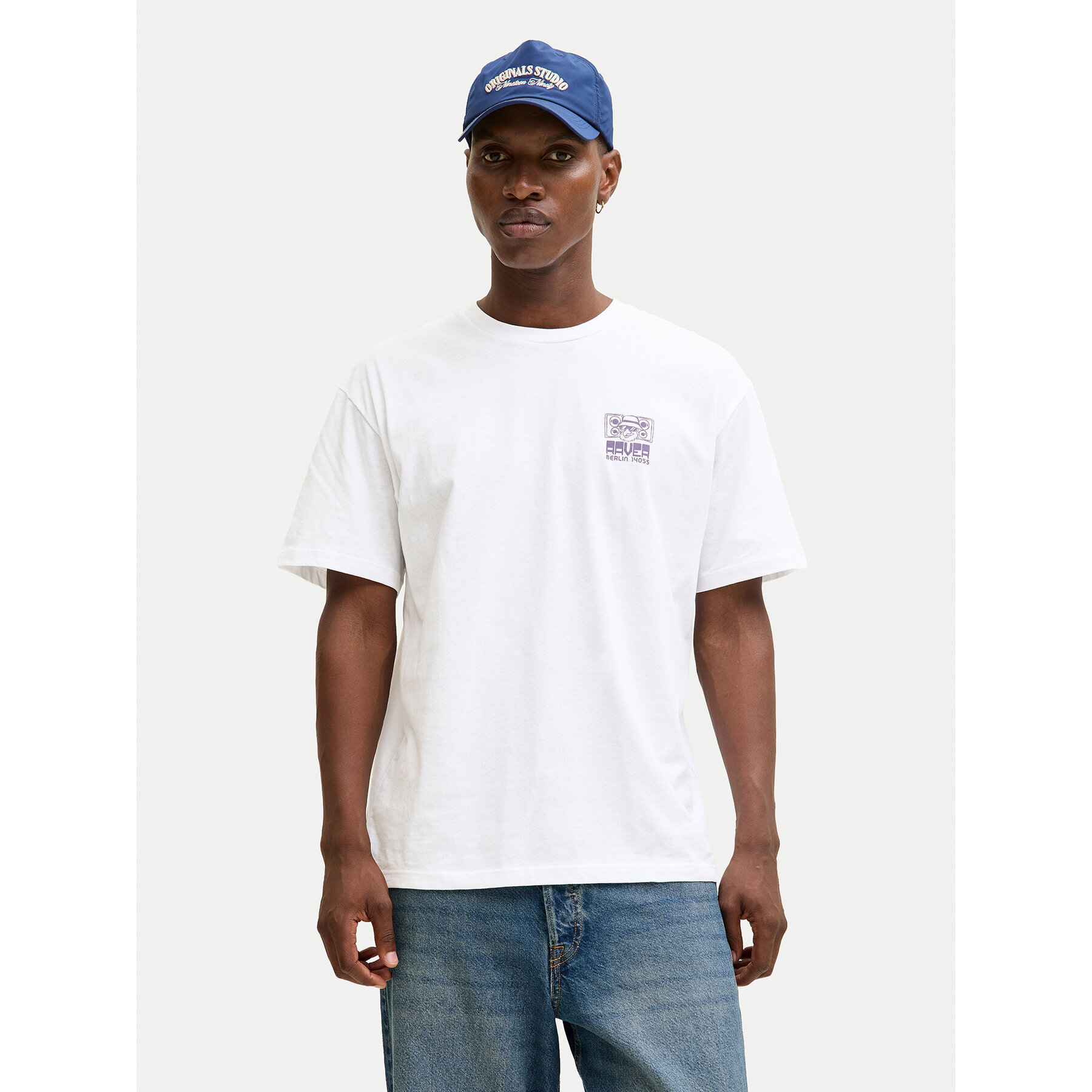 Jack & Jones T-shirt Raver 12301189 Bijela Relaxed Fit