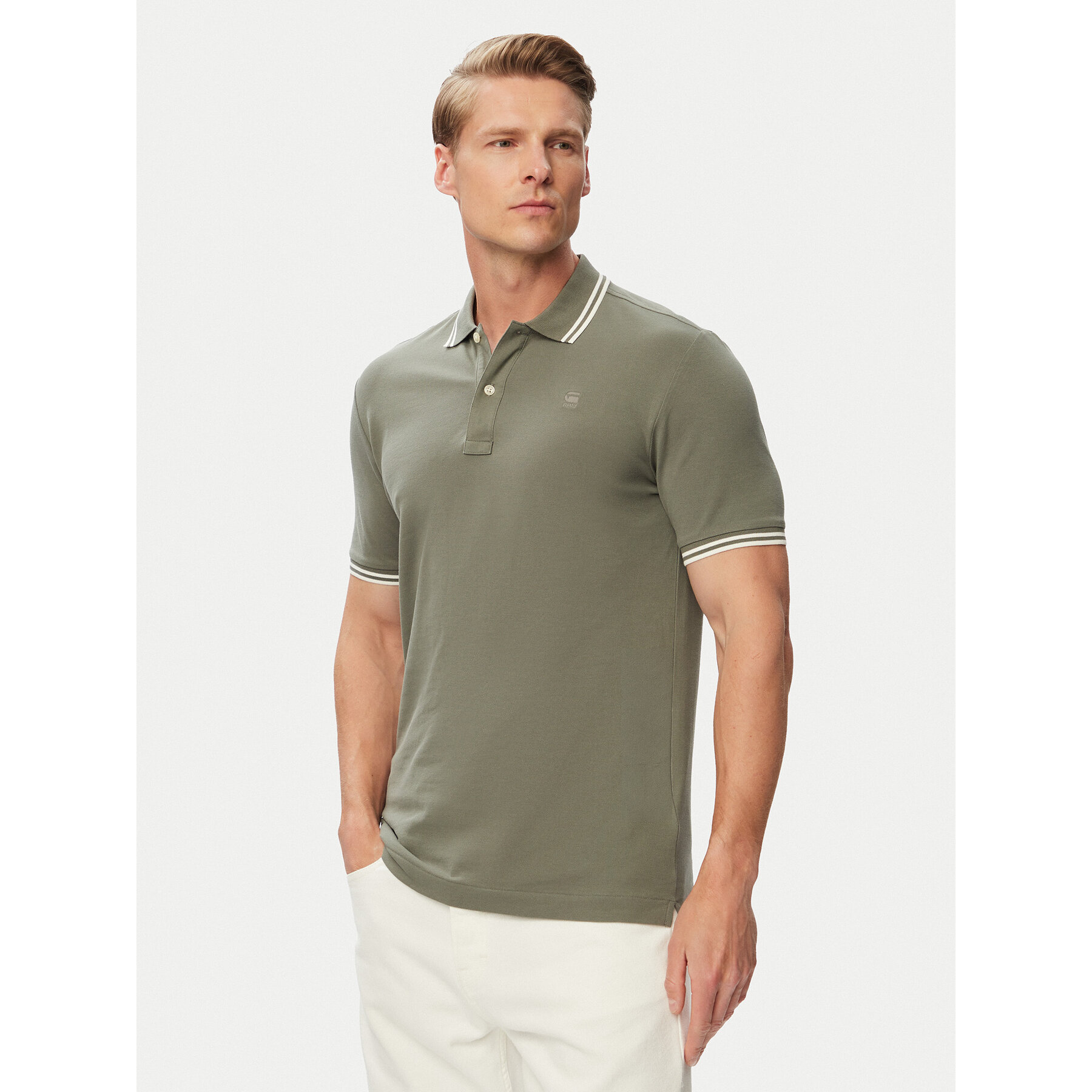 G-Star Raw Poloshirt Dunda D17127-5864 Grün Slim Fit