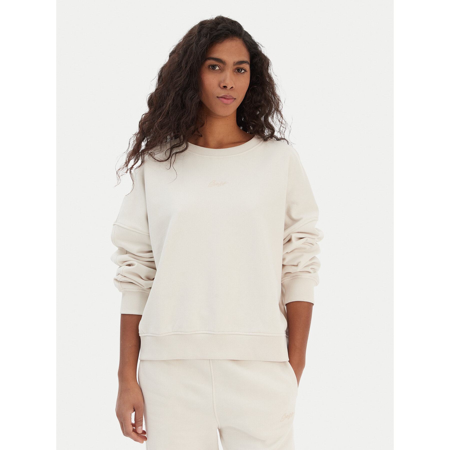 BOSS Sweatshirt C_Ever 50554711 Creme Oversize