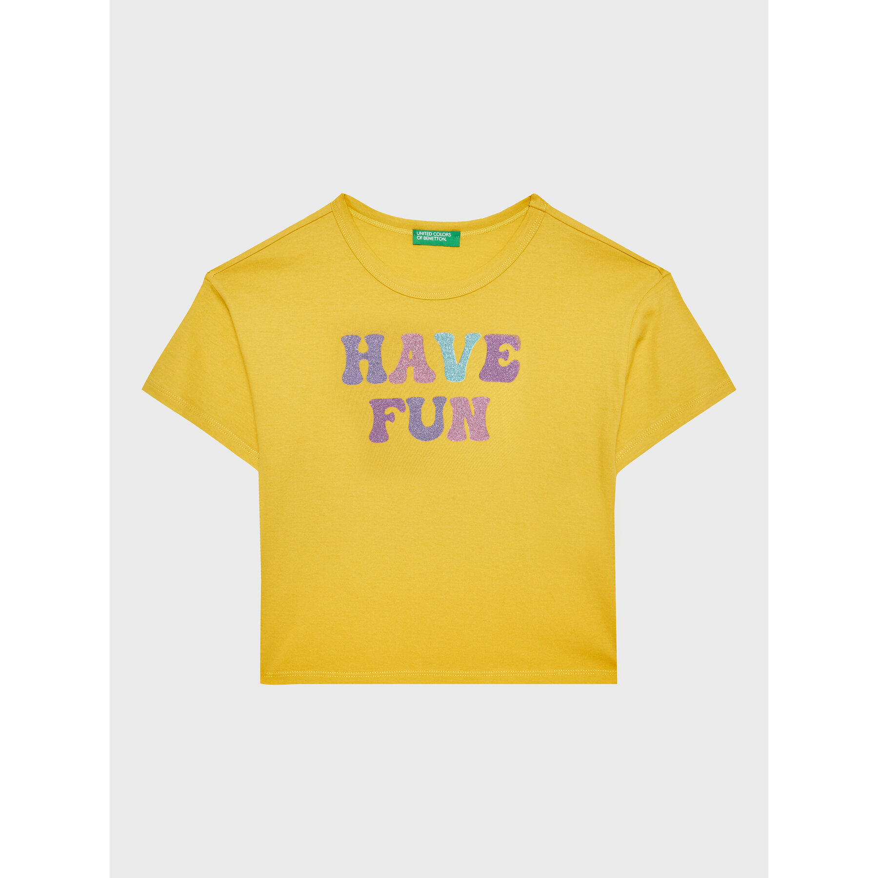 United Colors Of Benetton T-Shirt 3096C10AV Κίτρινο Regular Fit