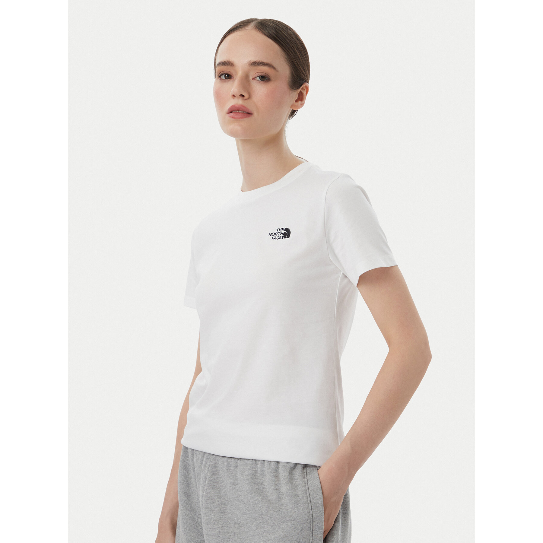 The North Face T-Shirt Evolution Simple Dome Slm NF0A8FX7 Weiß Regular Fit