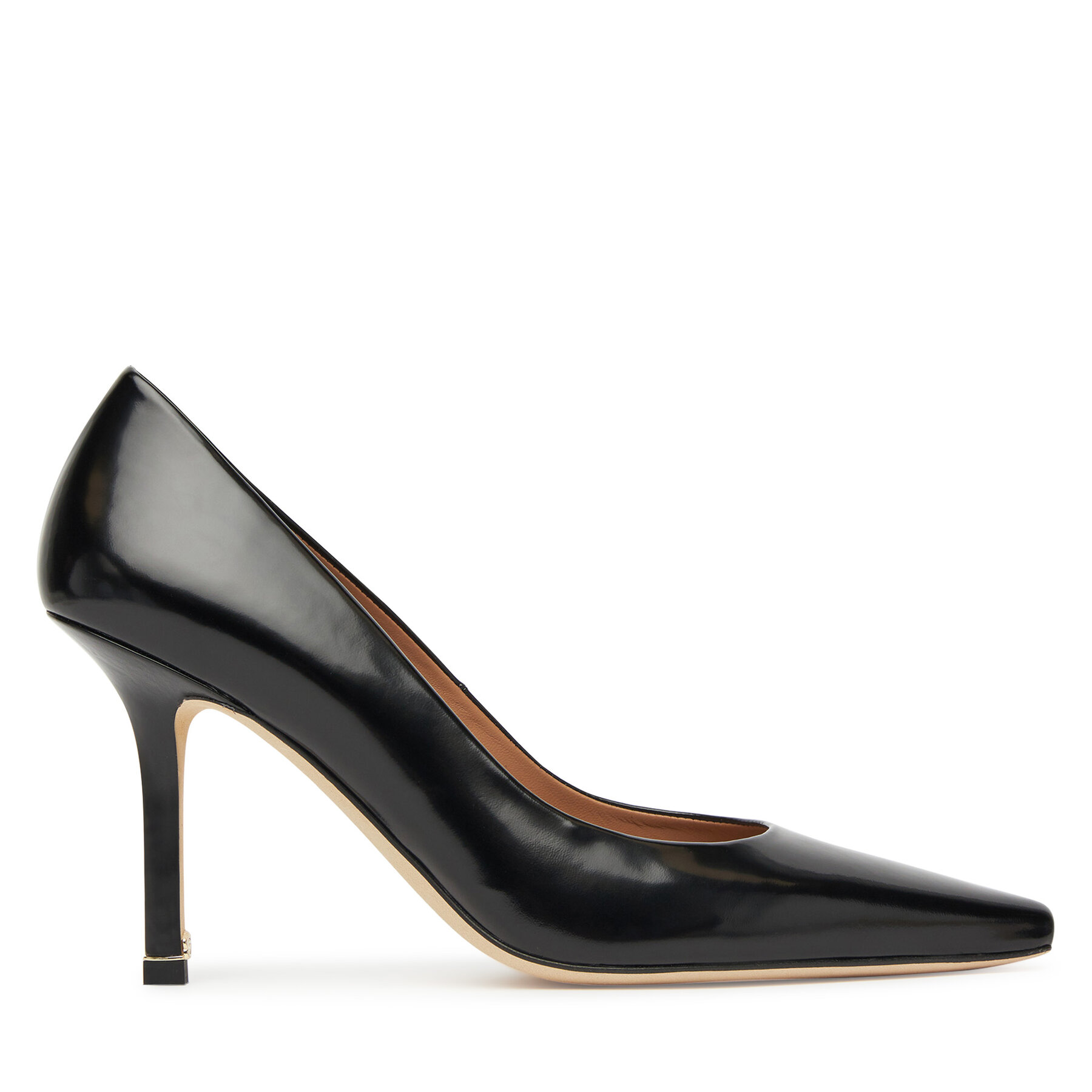 Pantofi cu toc subțire BOSS Charlize 50548509 Negru