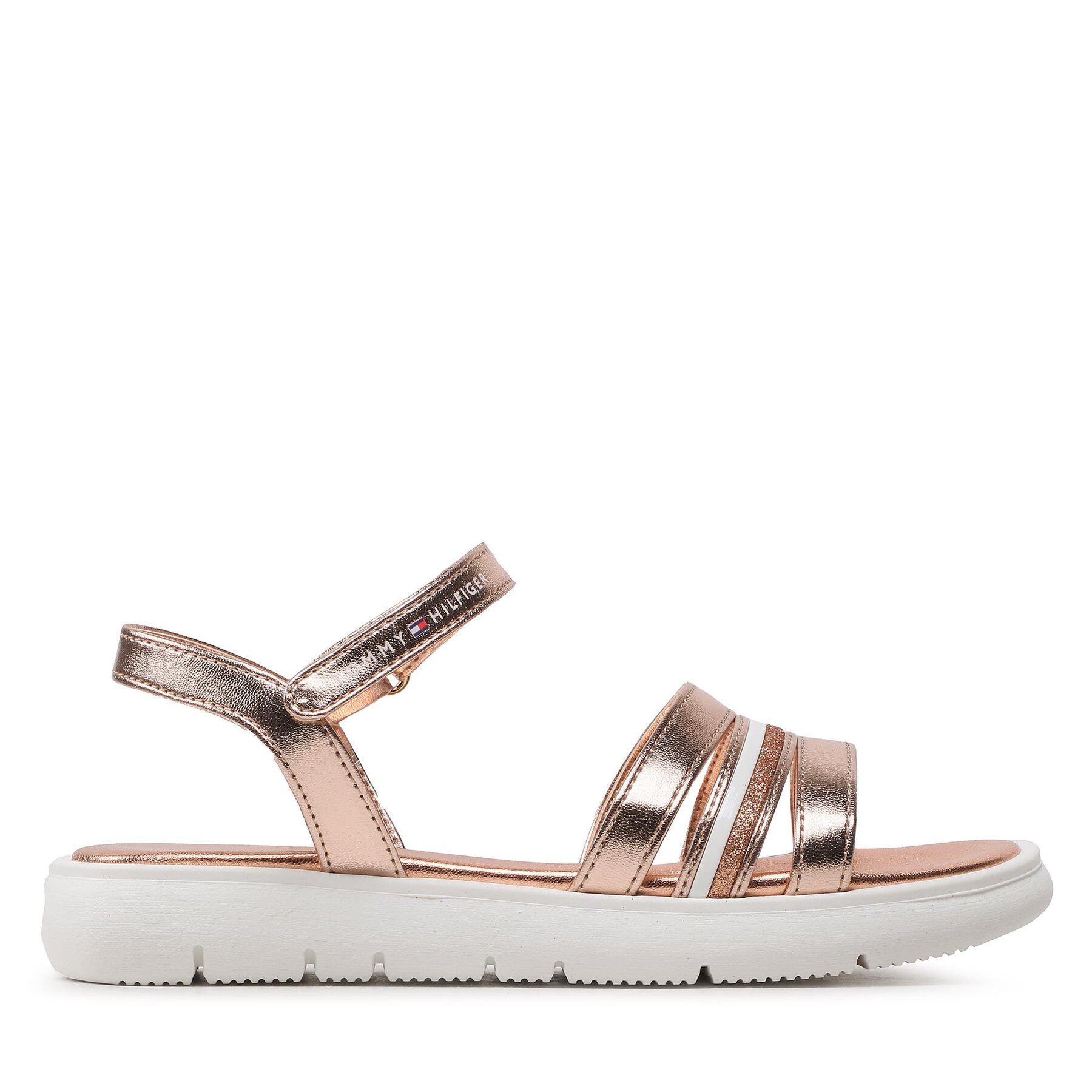 Sandalias Tommy Hilfiger Stripes Velcro Sandal T4A2-32771-1372 S Oro