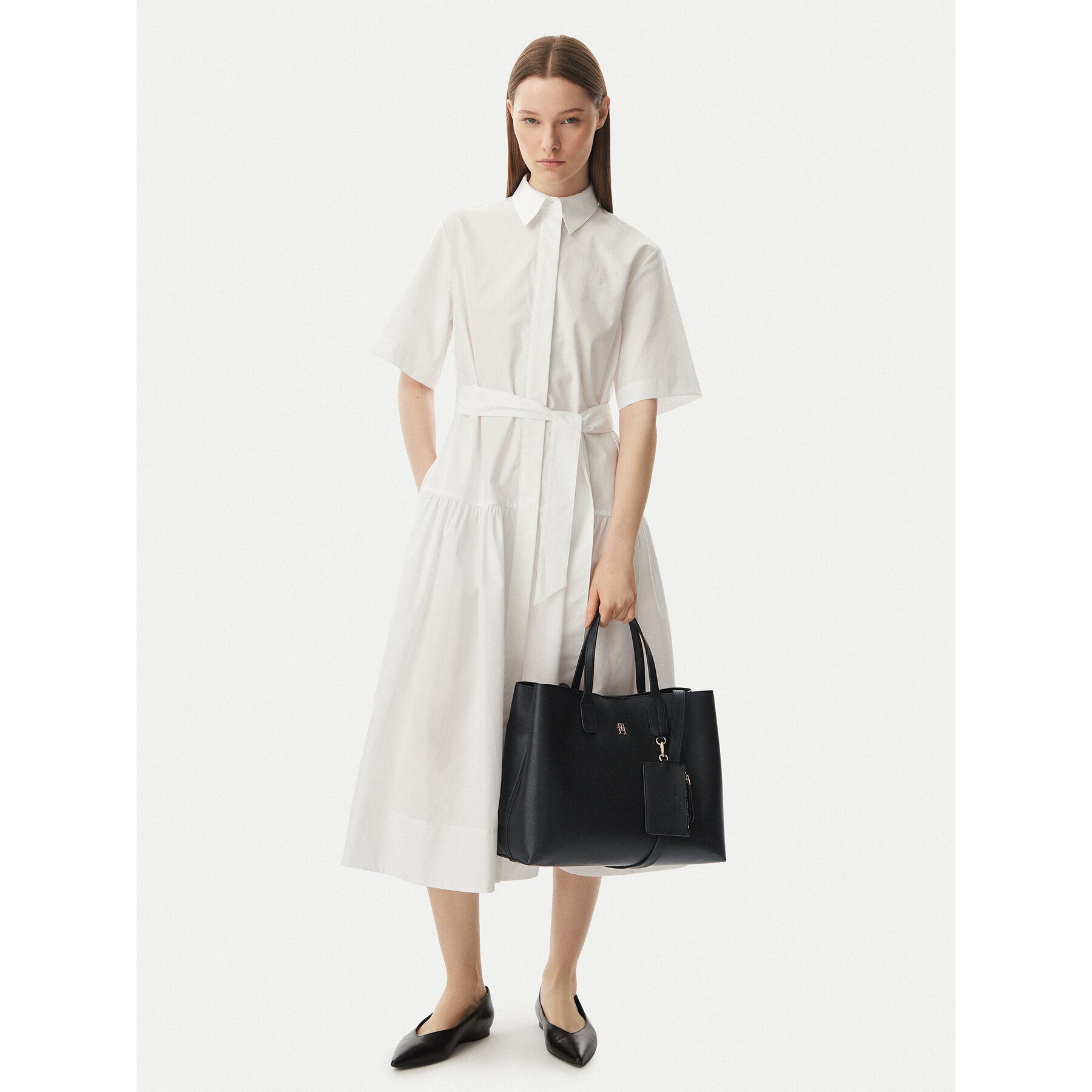 Ročna torba Tommy Hilfiger Th Icon Satchel AW0AW18723 Črna